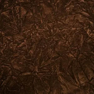 Brown Crushed Velvet Flocking Fabric