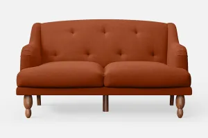 Burlington 2 Seater Sofa Orange Linen Fabric