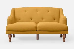 Burlington 2 Seater Sofa Yellow Linen Fabric