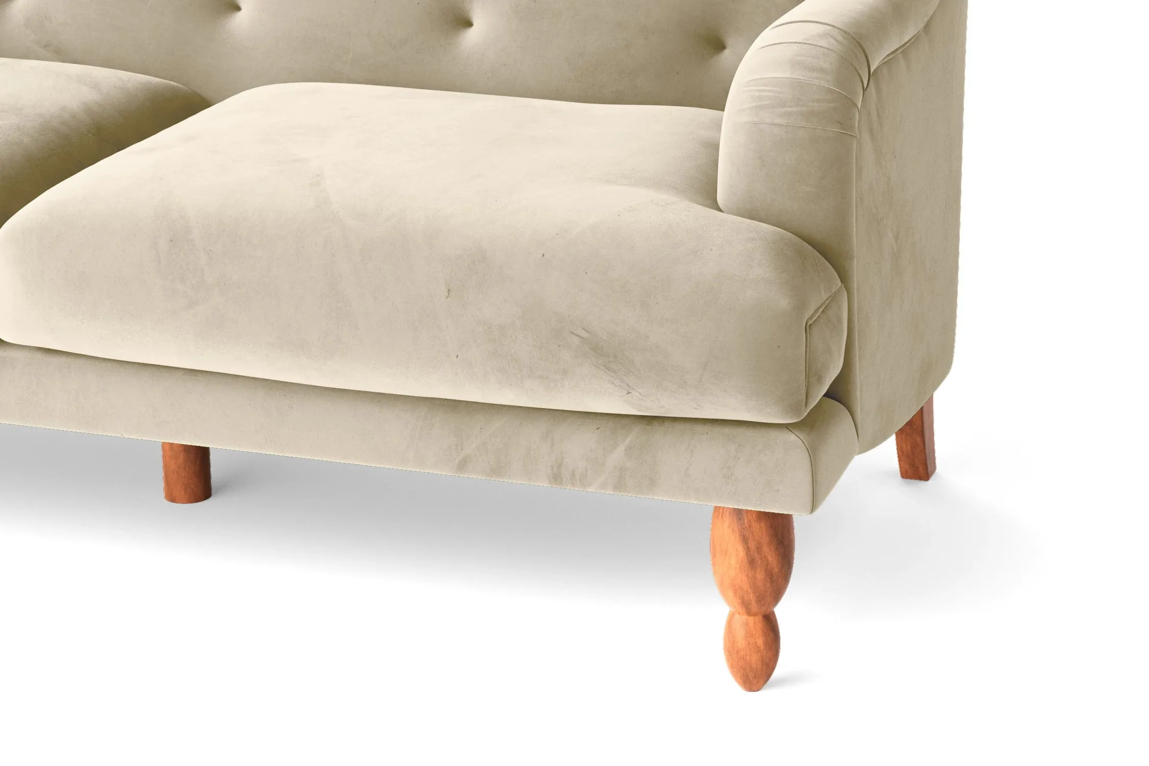 Burlington 3 Seater Sofa Cream Velvet