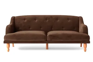 Burlington 4 Seater Sofa Coffee Brown Velvet