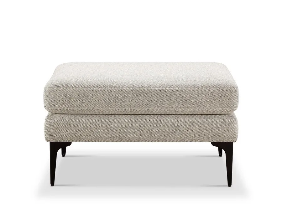 Canali Rectangle Shape Fabric Ottoman Puffy