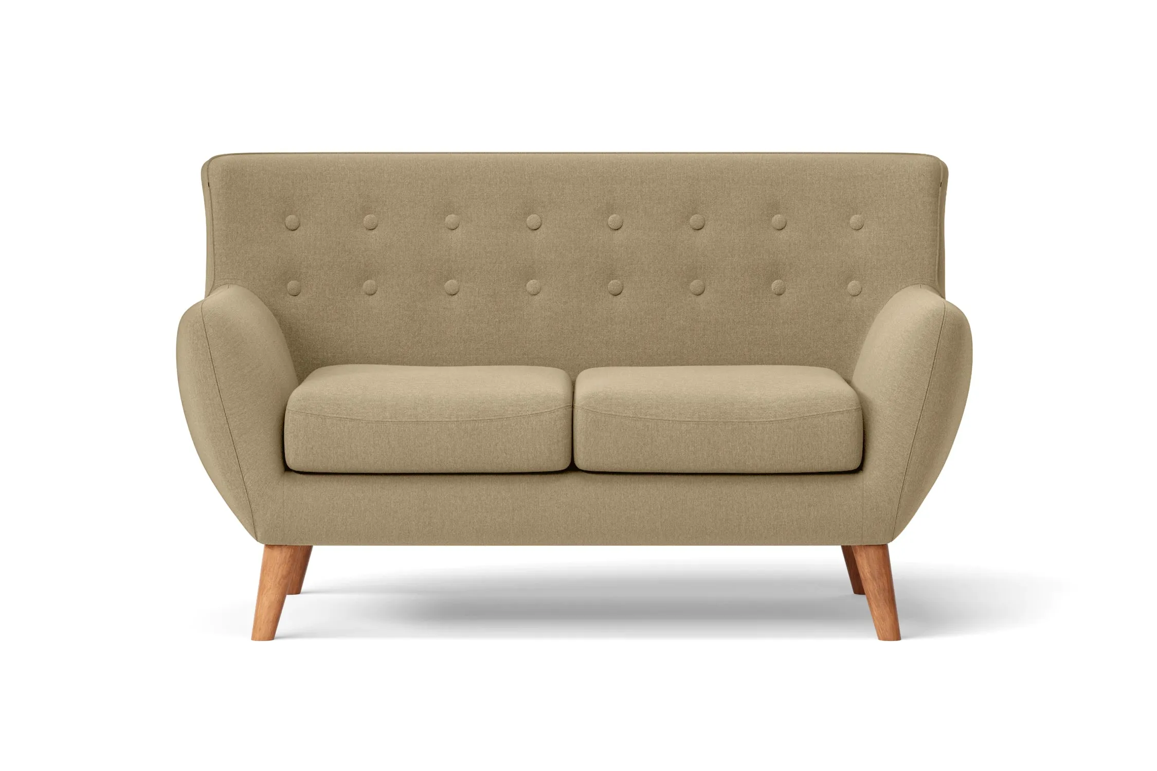 Casoria 2 Seater Sofa Beige Linen Fabric