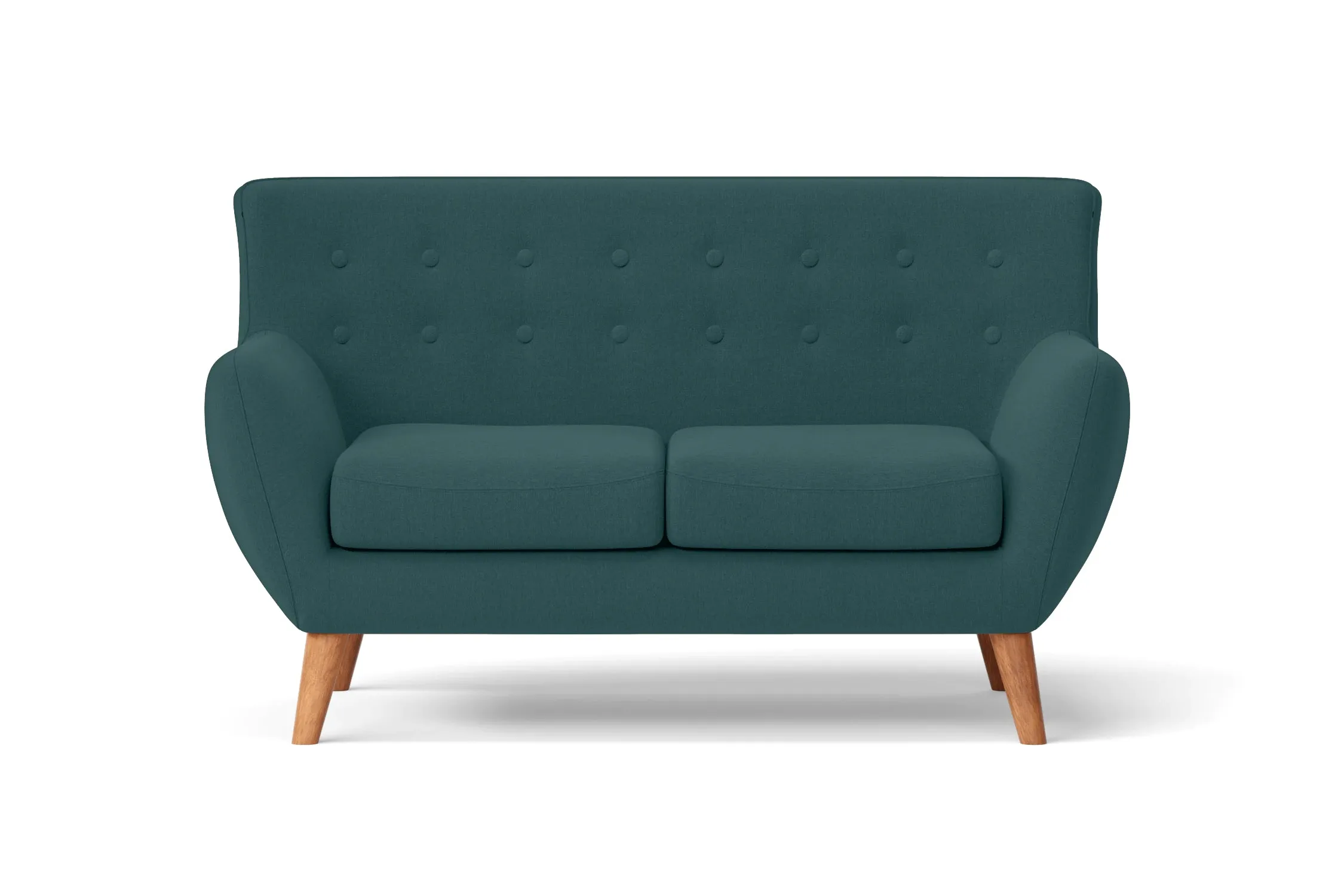 Casoria 2 Seater Sofa Teal Linen Fabric