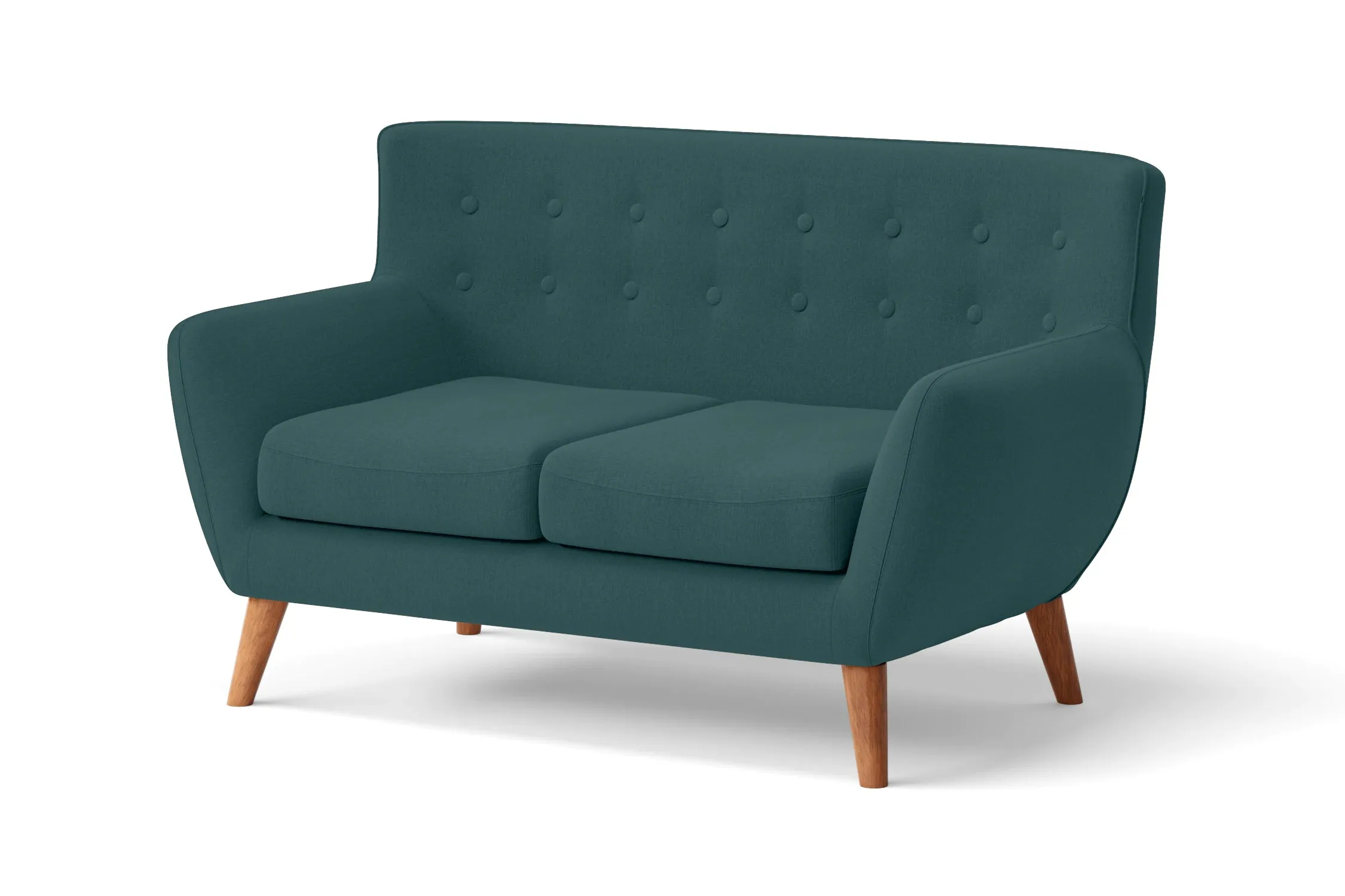 Casoria 2 Seater Sofa Teal Linen Fabric