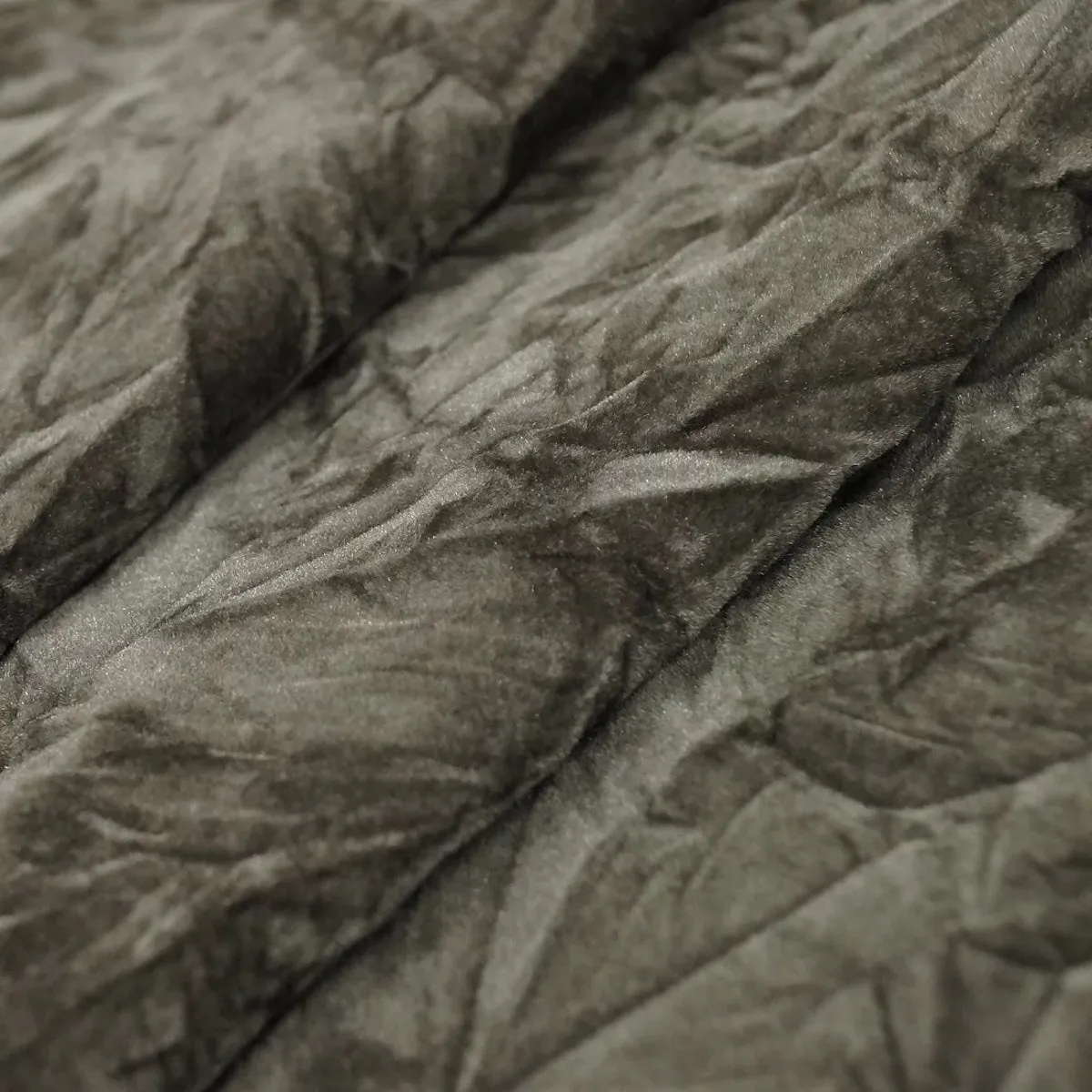 Charcoal Gray Crushed Velvet Flocking Fabric