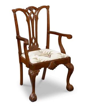 Chippendale Style Mahogany Armchair