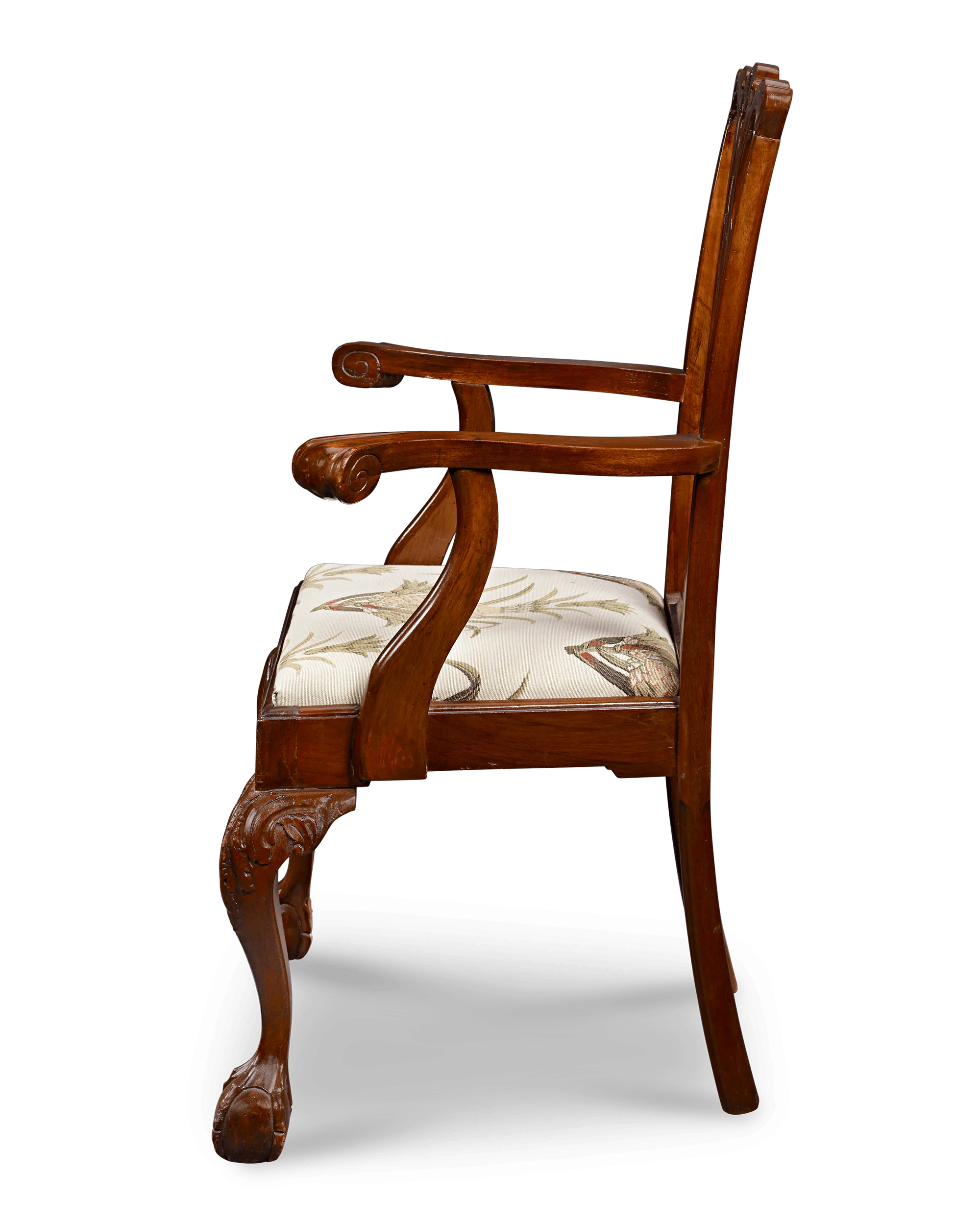 Chippendale Style Mahogany Armchair