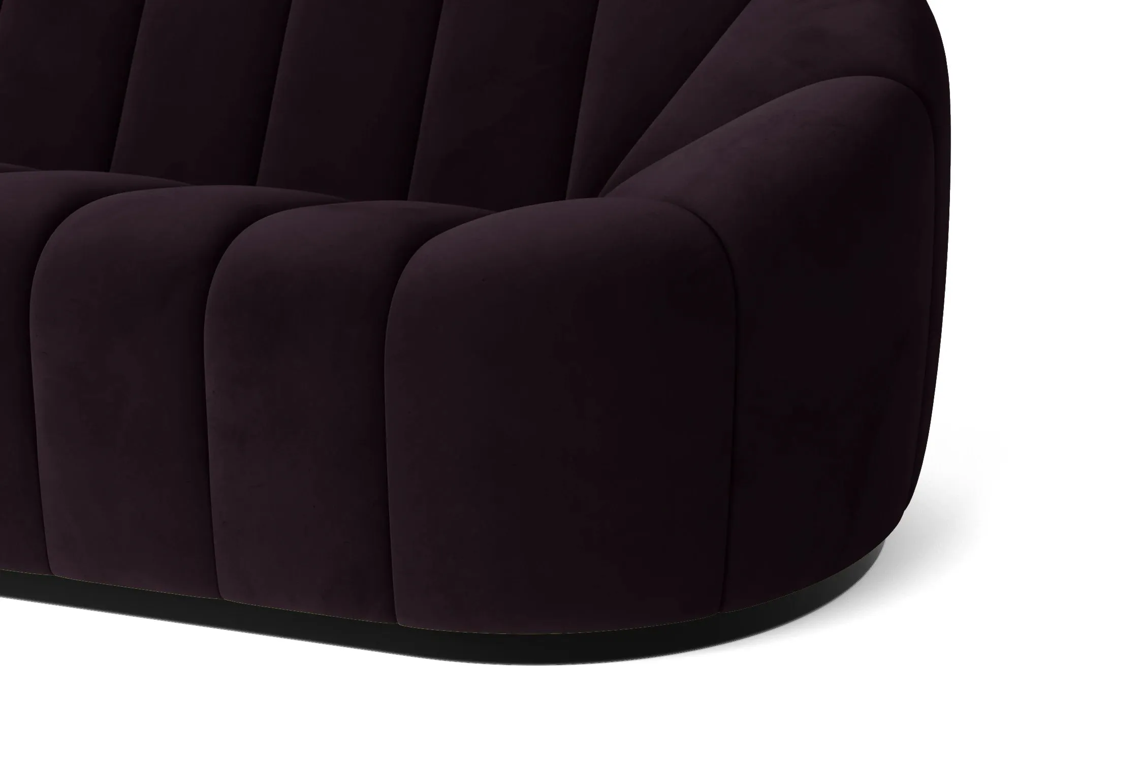 Columbia 3 Seater Sofa Purple Velvet