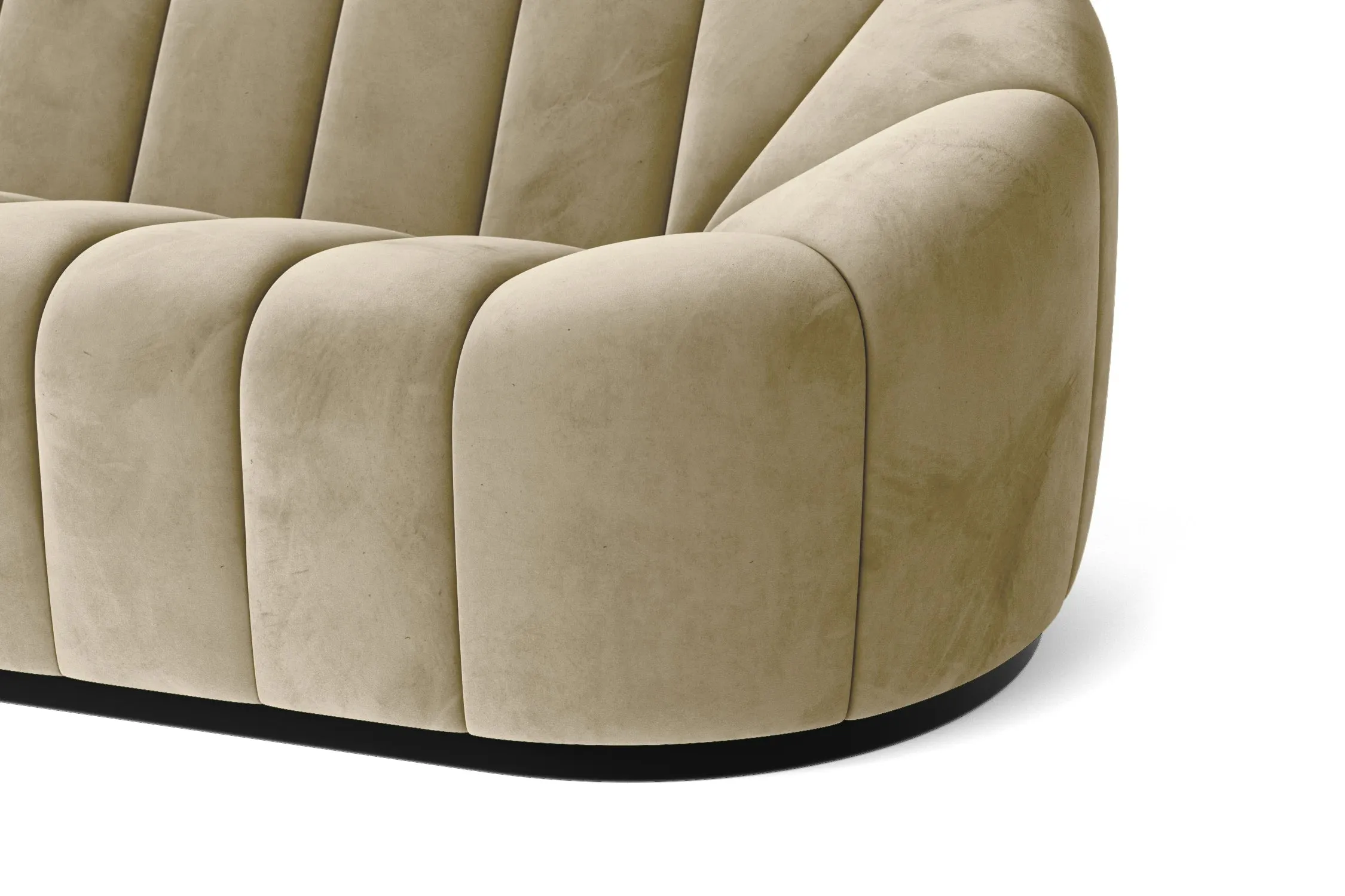 Columbia 4 Seater Sofa Cream Velvet