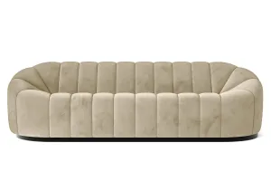 Columbia 4 Seater Sofa Cream Velvet