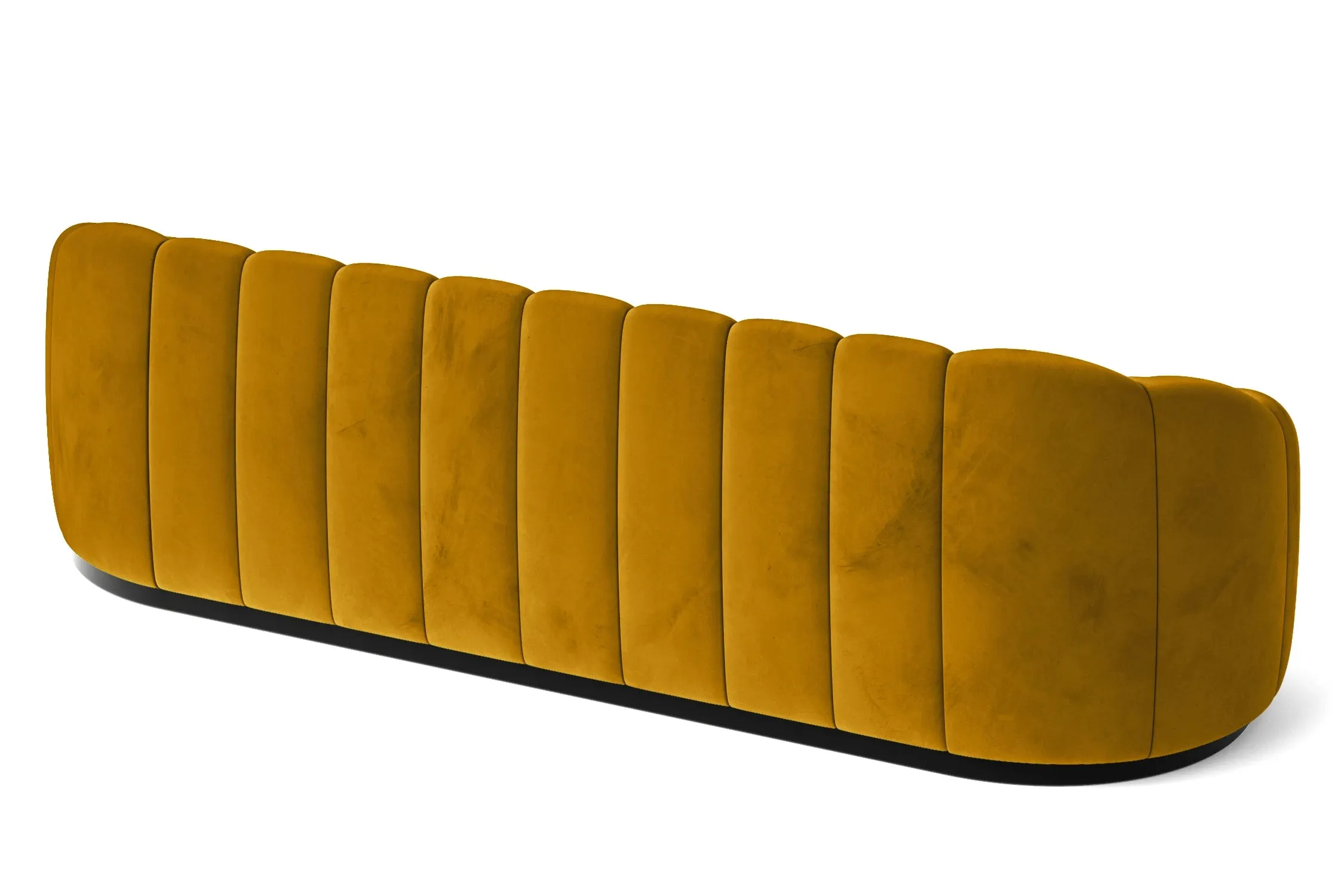 Columbia 4 Seater Sofa Yellow Velvet