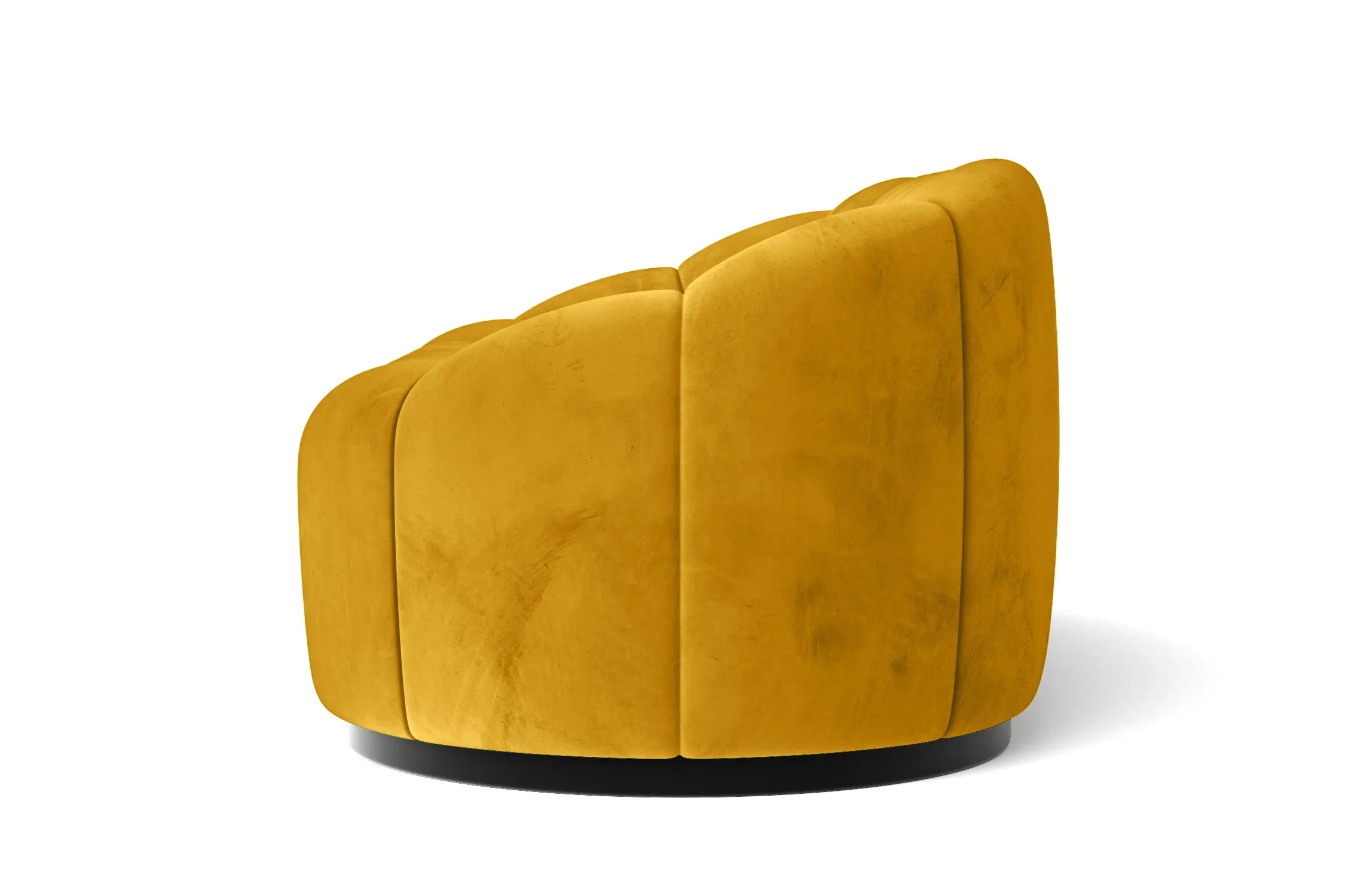 Columbia 4 Seater Sofa Yellow Velvet