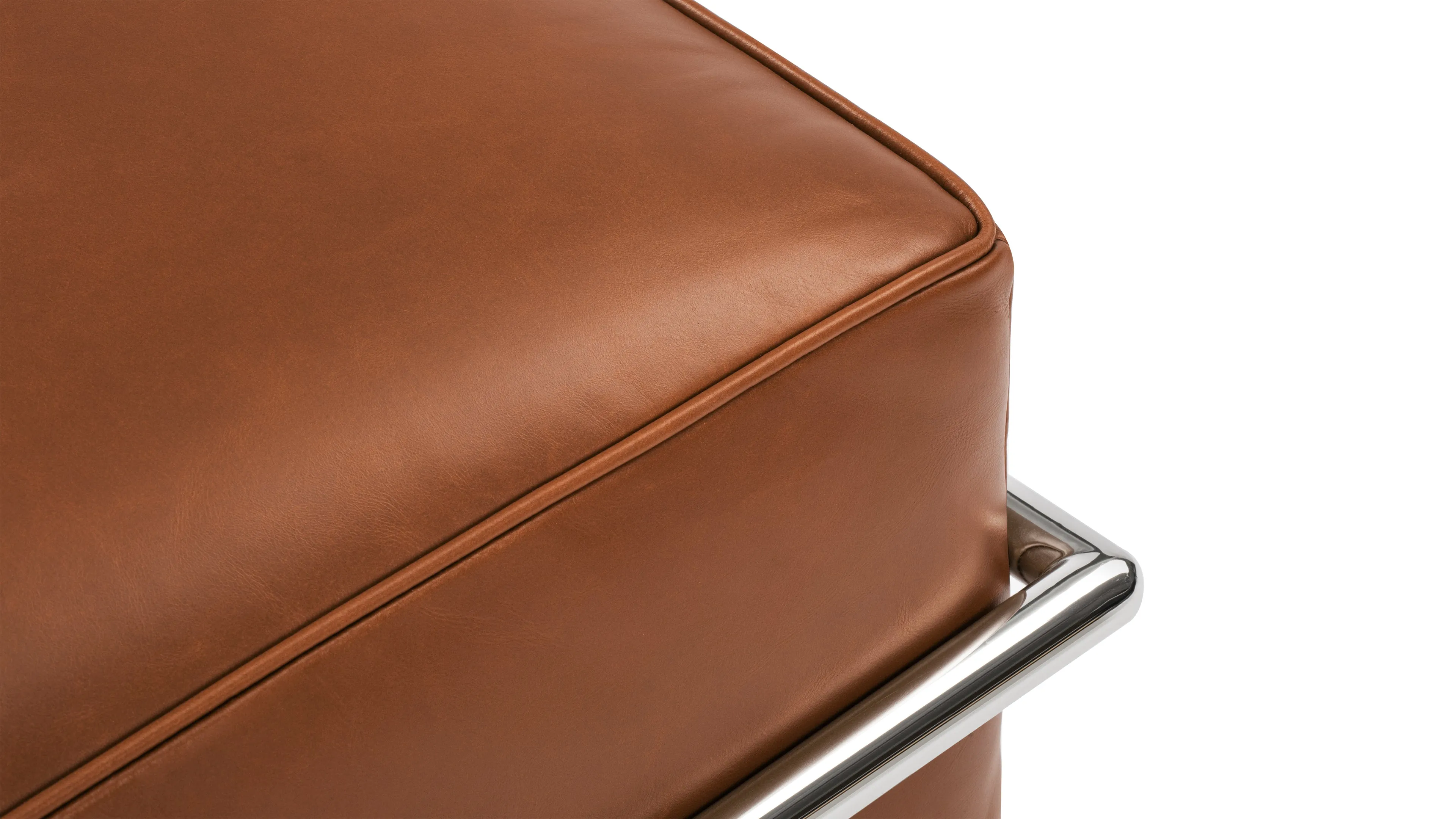 Corbusier - Corbusier Grand Modele Ottoman, Tan Premium Leather