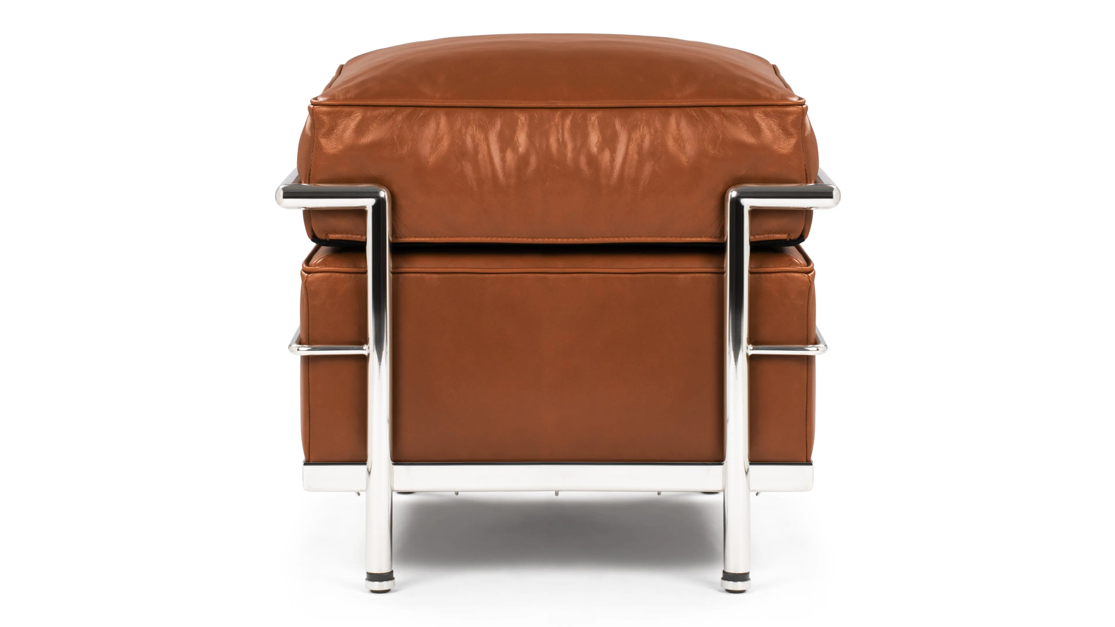 Corbusier - Corbusier Petit Modele Ottoman, Tan Premium Leather