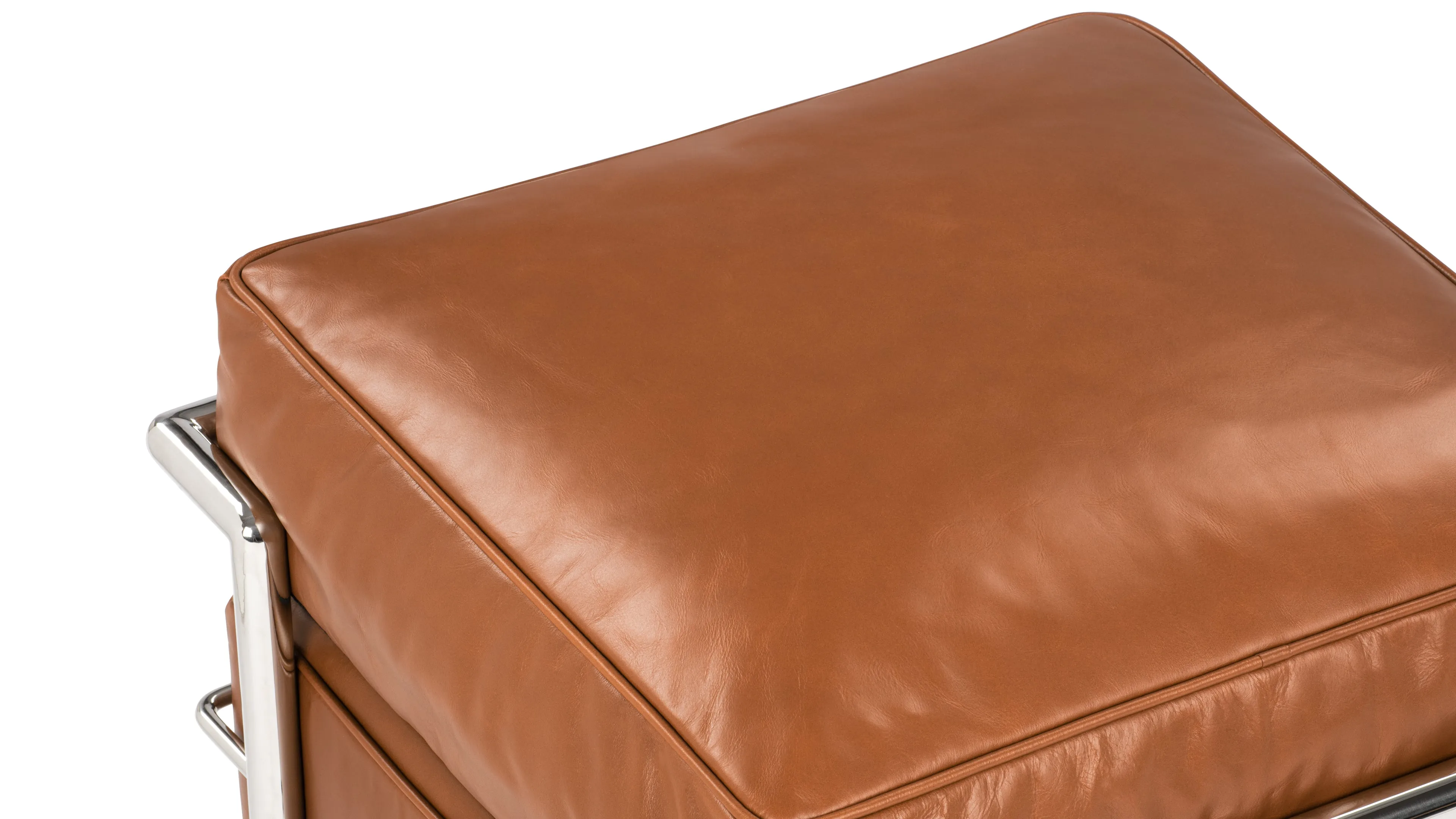 Corbusier - Corbusier Petit Modele Ottoman, Tan Premium Leather