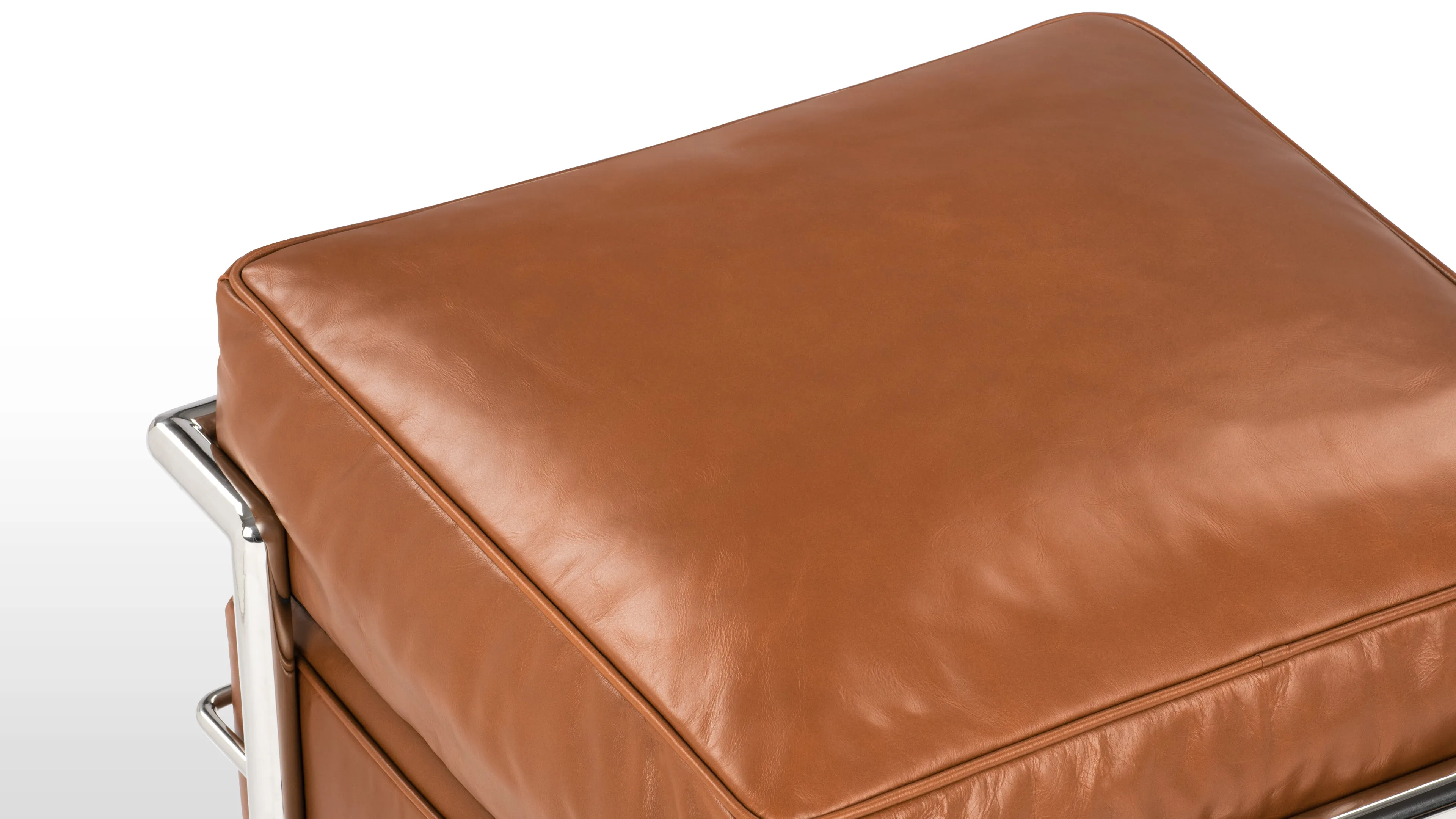 Corbusier - Corbusier Petit Modele Ottoman, Tan Premium Leather