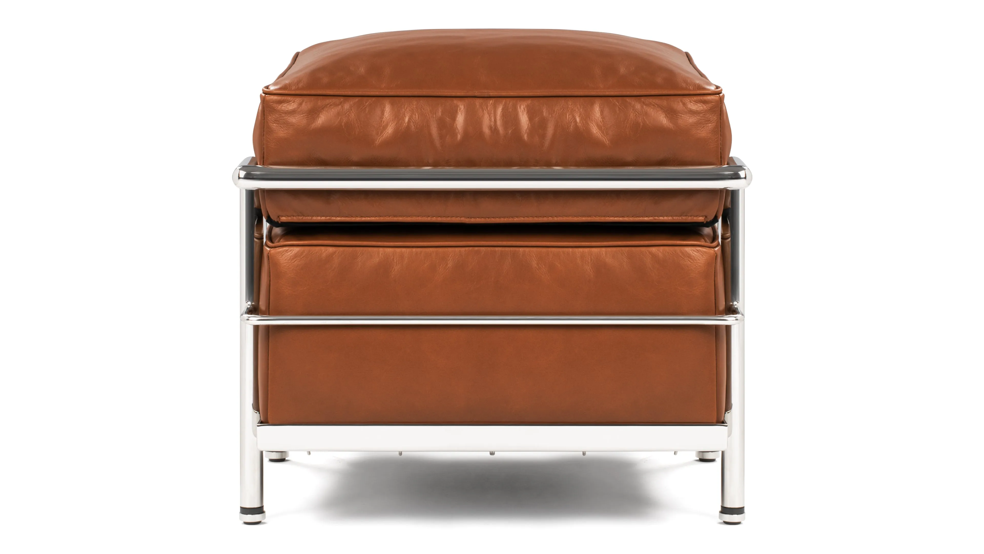 Corbusier - Corbusier Petit Modele Ottoman, Tan Premium Leather