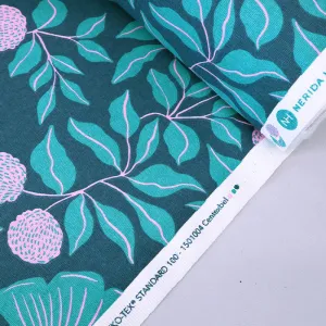 Cotton Canvas - Teal and Pink - Brambles