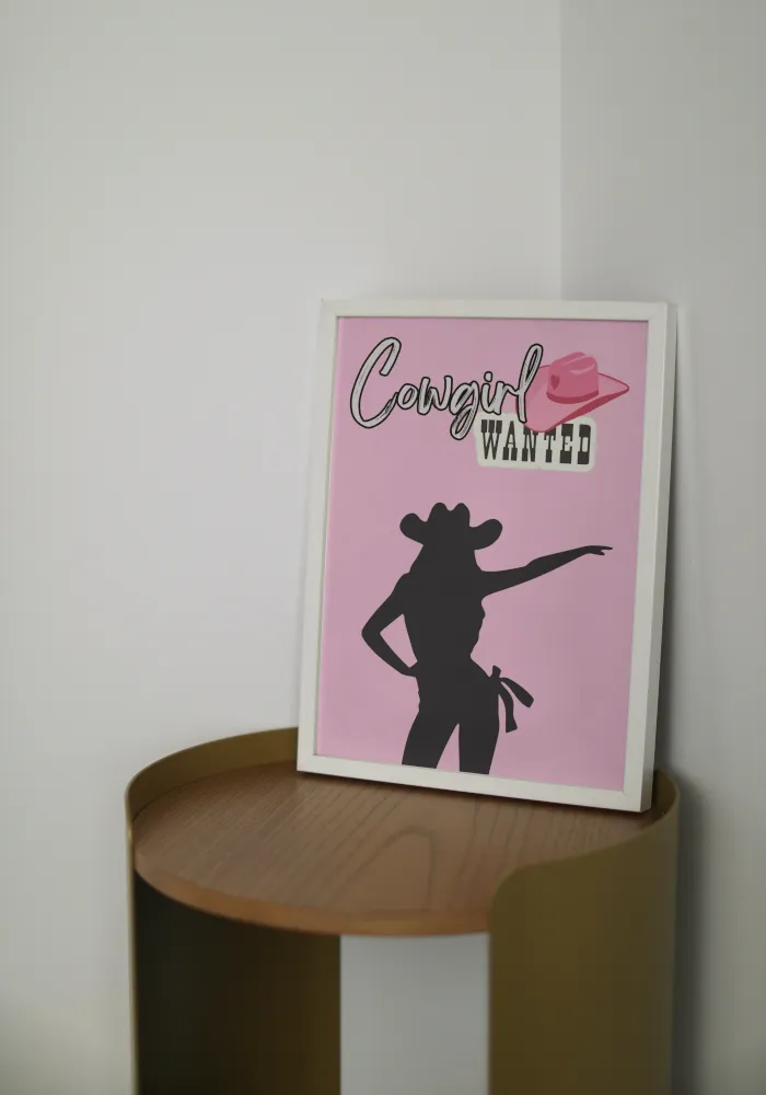 Cowgirl Wanted Pink Wall Art PRINTABLE ART, Pink Dorm Decor, Cowgirl Aesthetic, Cowgirl Art, Cowgirl Hat, Country Poster