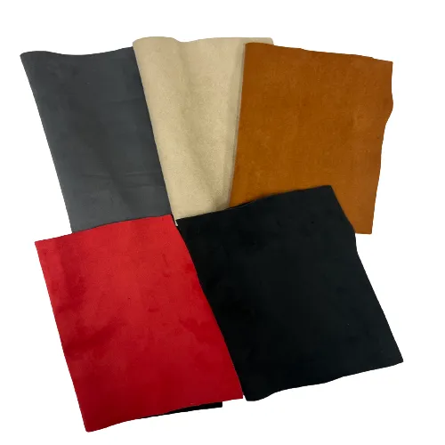 Crimson Red Performance Faux Suede Fabric