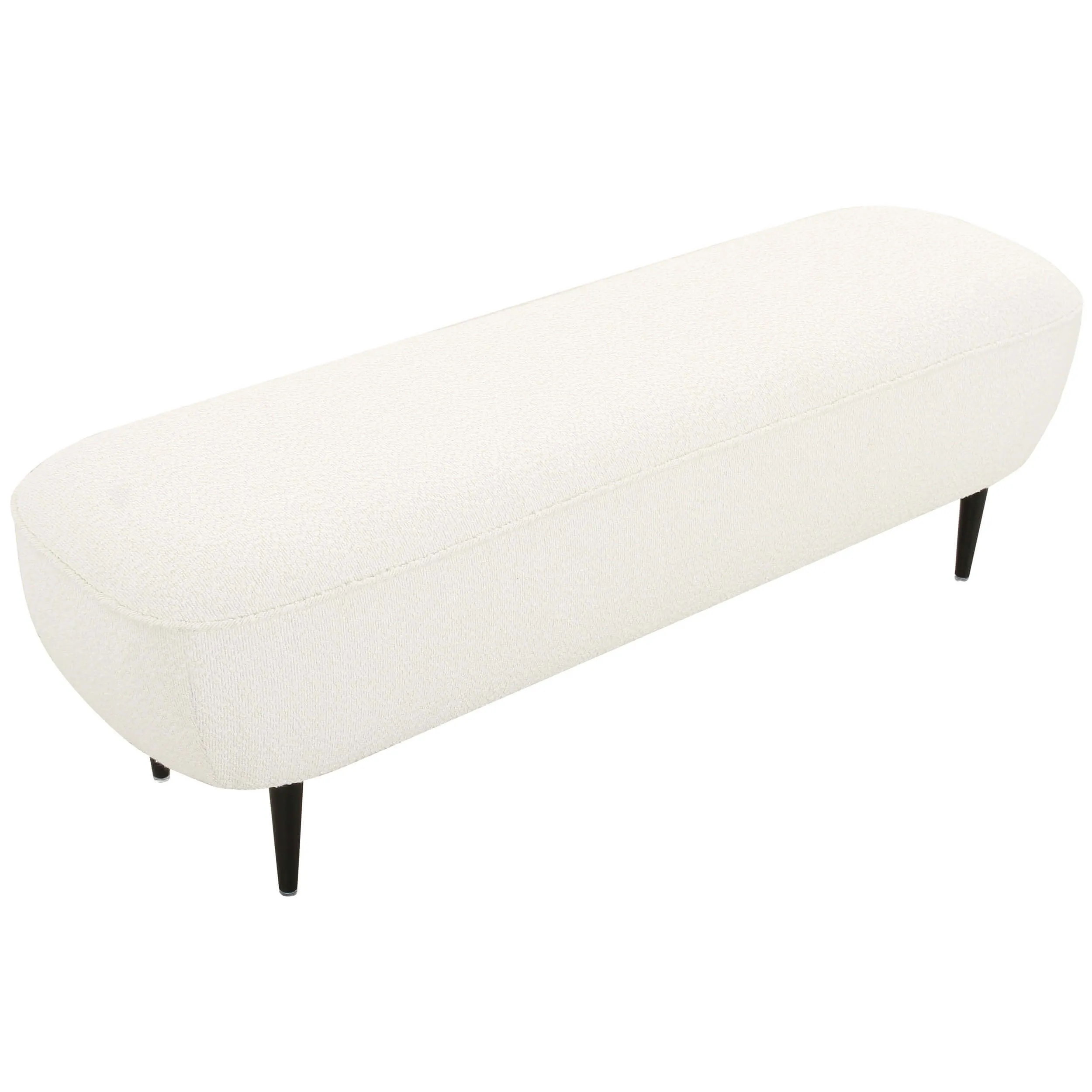 Denise Boucle Bench, Cream