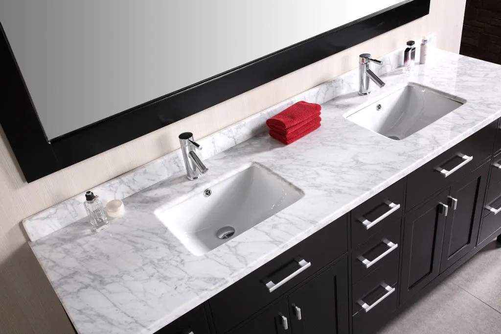 DESIGN ELEMENT London 78" Double Sink Vanity Set