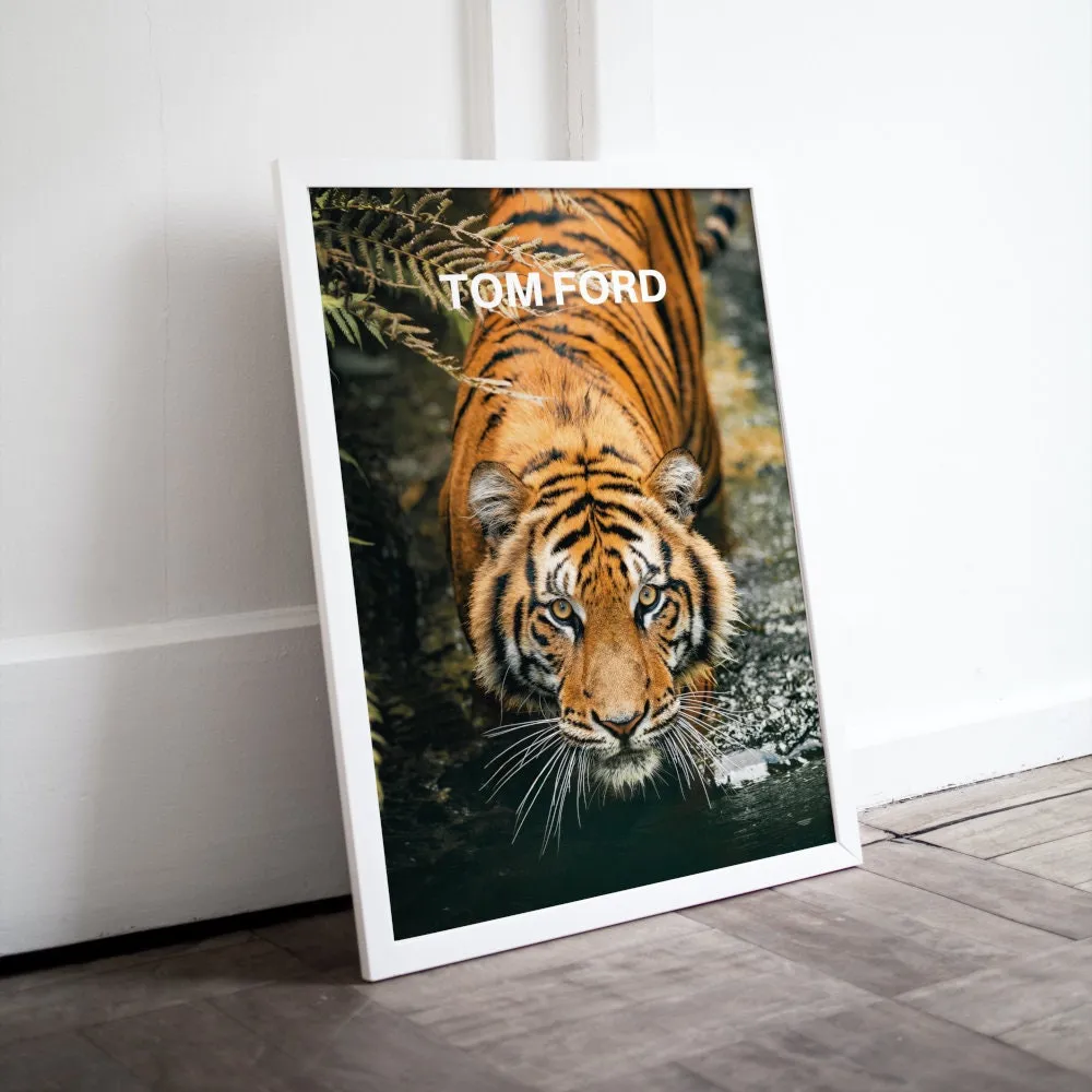 Designer Tiger Wall Art PRINTABLE WALL ART, Luxury Fashion Poster, Designer Wall Decor, Chic Tiger Poster, Tiger Photography