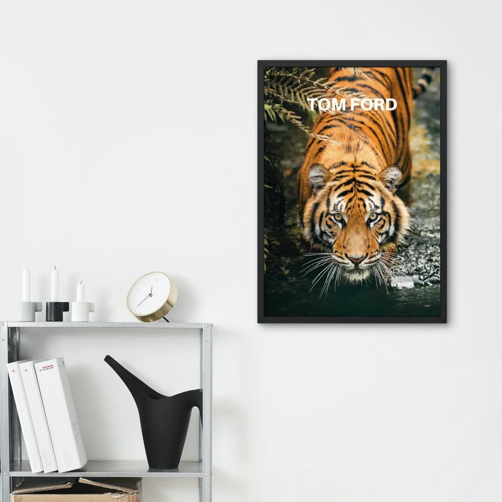 Designer Tiger Wall Art PRINTABLE WALL ART, Luxury Fashion Poster, Designer Wall Decor, Chic Tiger Poster, Tiger Photography