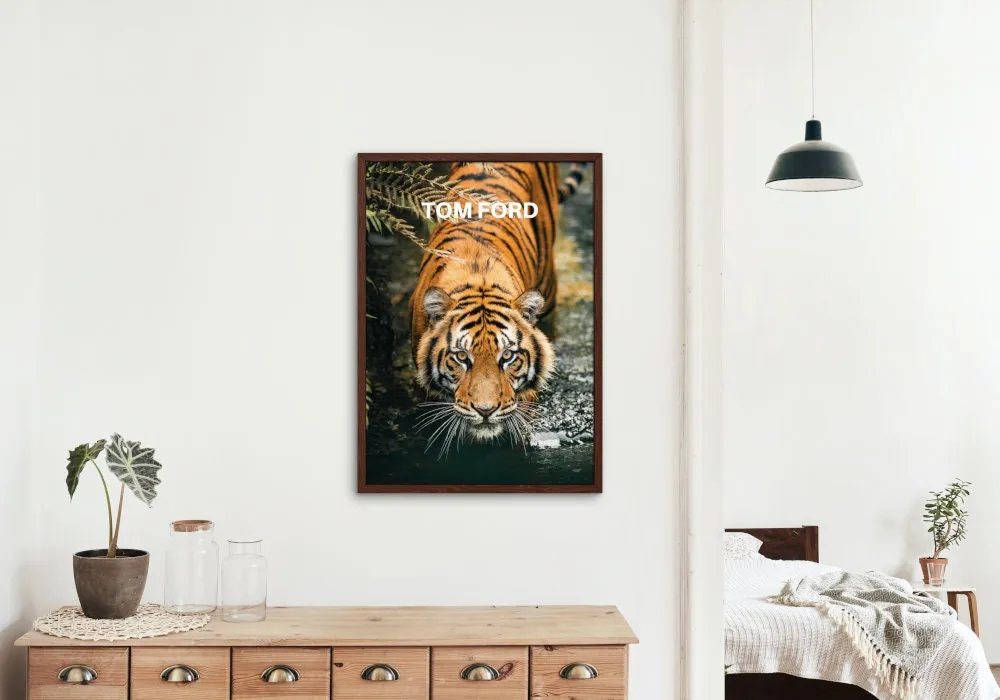 Designer Tiger Wall Art PRINTABLE WALL ART, Luxury Fashion Poster, Designer Wall Decor, Chic Tiger Poster, Tiger Photography