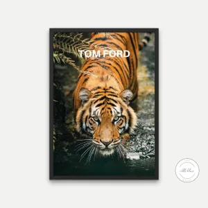 Designer Tiger Wall Art PRINTABLE WALL ART, Luxury Fashion Poster, Designer Wall Decor, Chic Tiger Poster, Tiger Photography