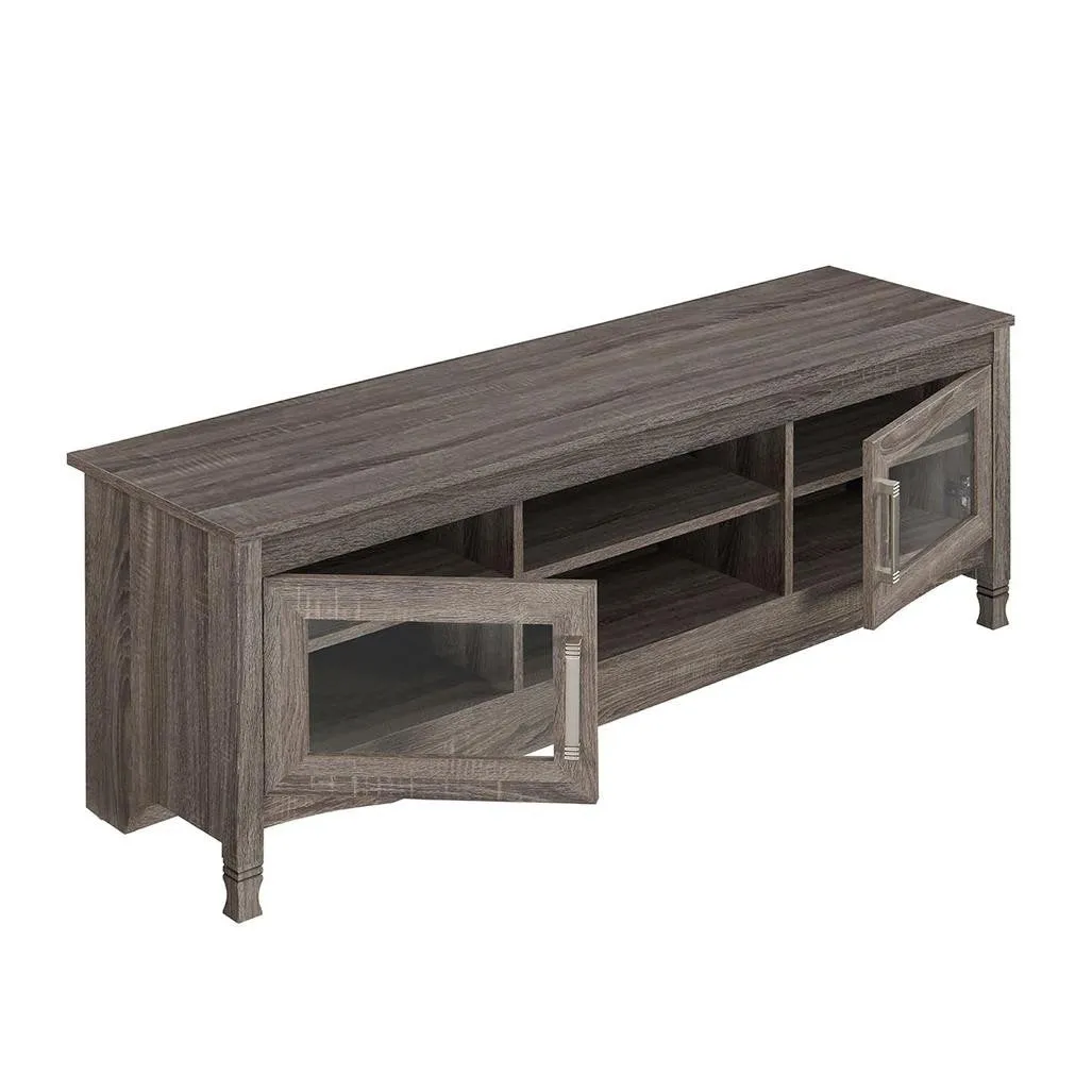 Driftwood (6-Shelves) Wood TV Stand