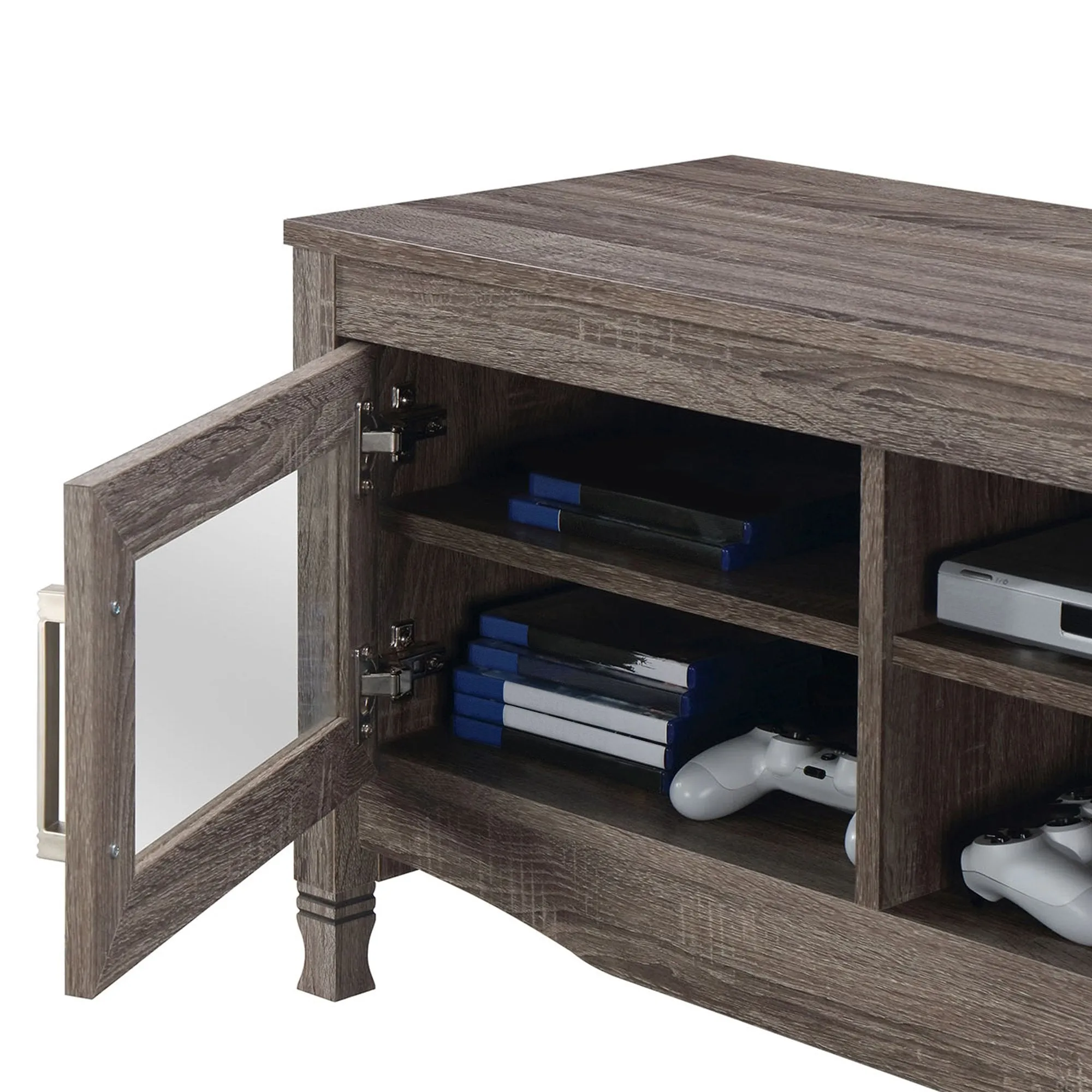 Driftwood (6-Shelves) Wood TV Stand