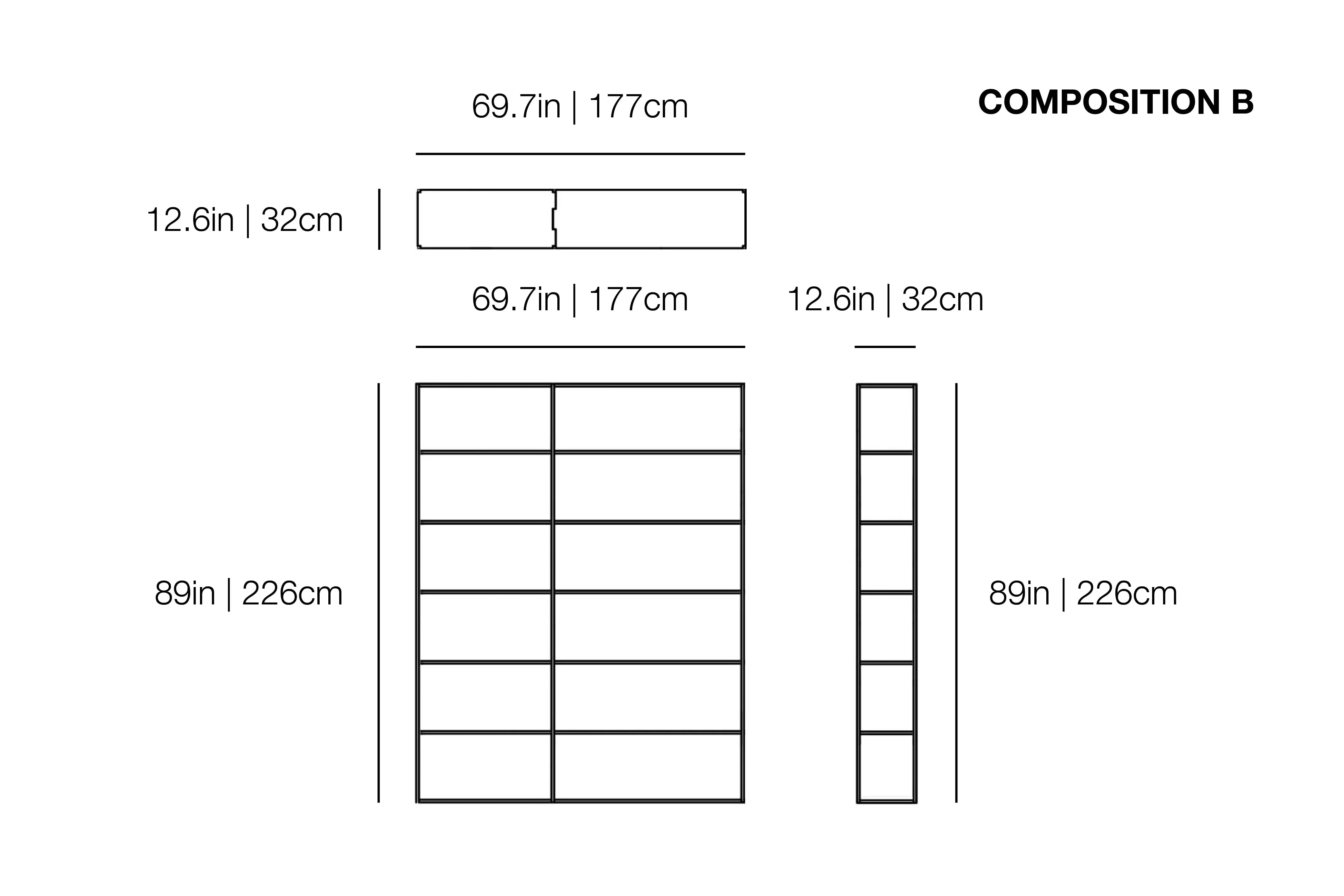 Easy Irony System - Bookcase, Composition B - Floor Model Palm Beach