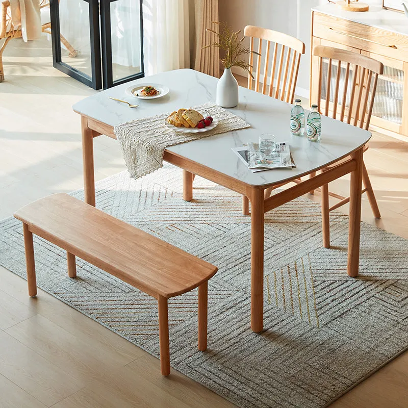 Elegant 140cm White Ceramic Dining Table