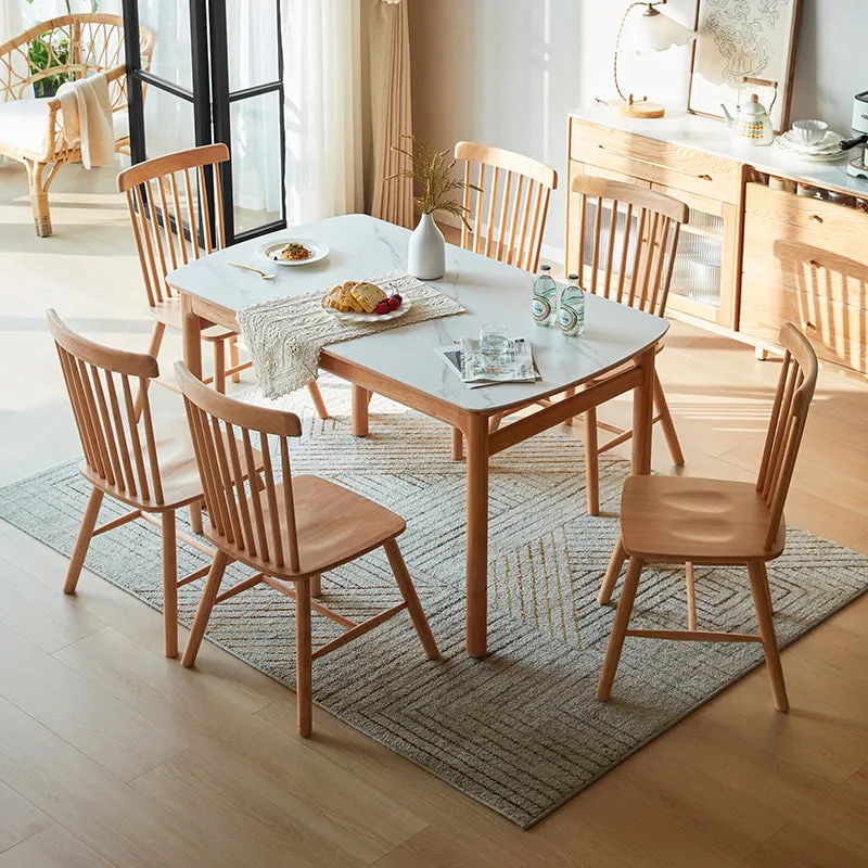 Elegant 140cm White Ceramic Dining Table