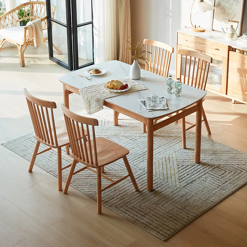 Elegant 140cm White Ceramic Dining Table