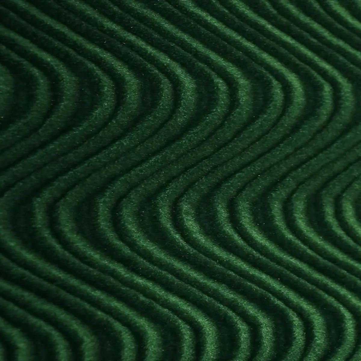 Emerald Green Swirl Velvet Flocking Fabric