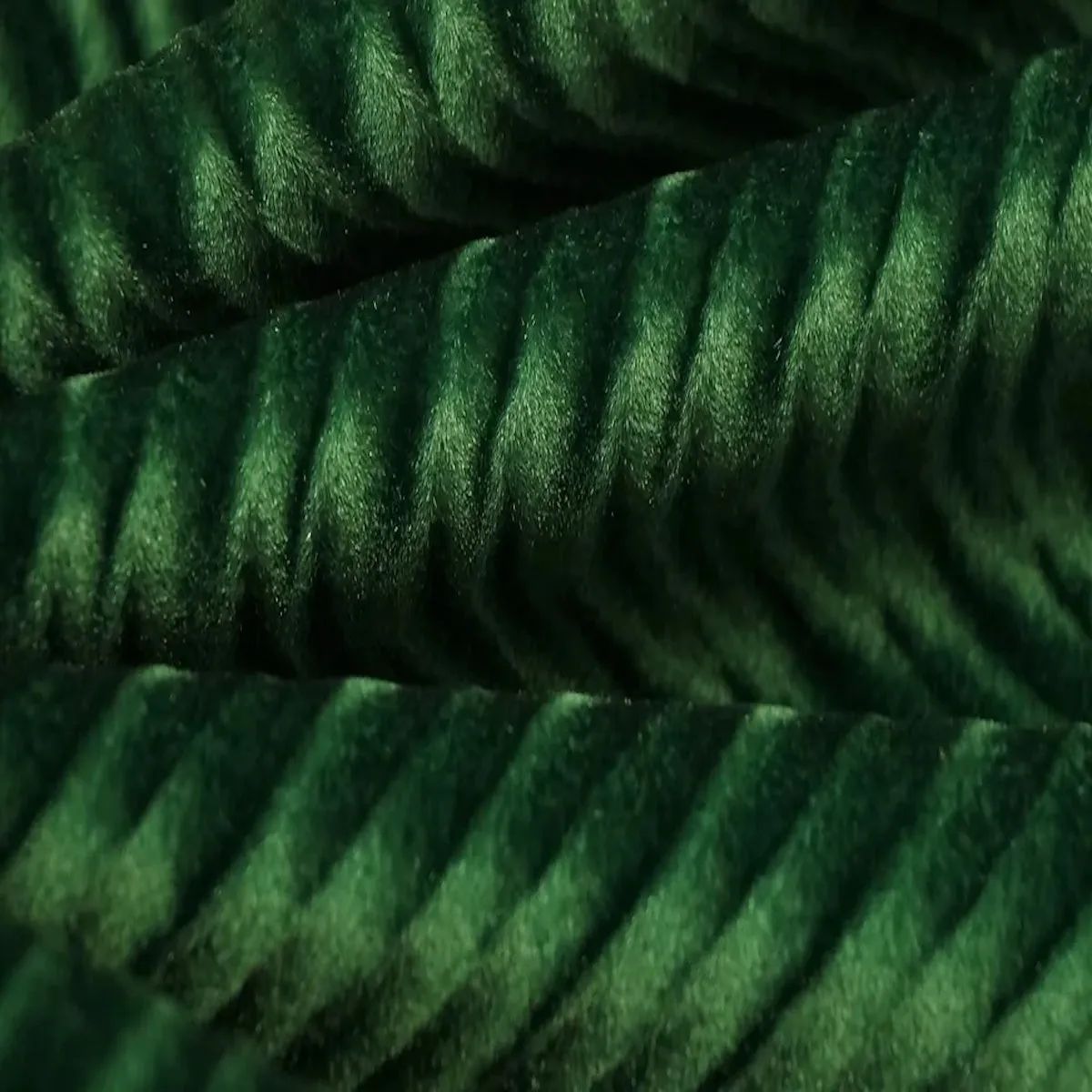 Emerald Green Swirl Velvet Flocking Fabric