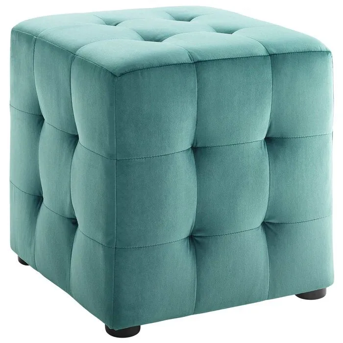 Emica Square Shape Fabric Ottoman Pouffe Puffy for Foot Rest Home Furniture