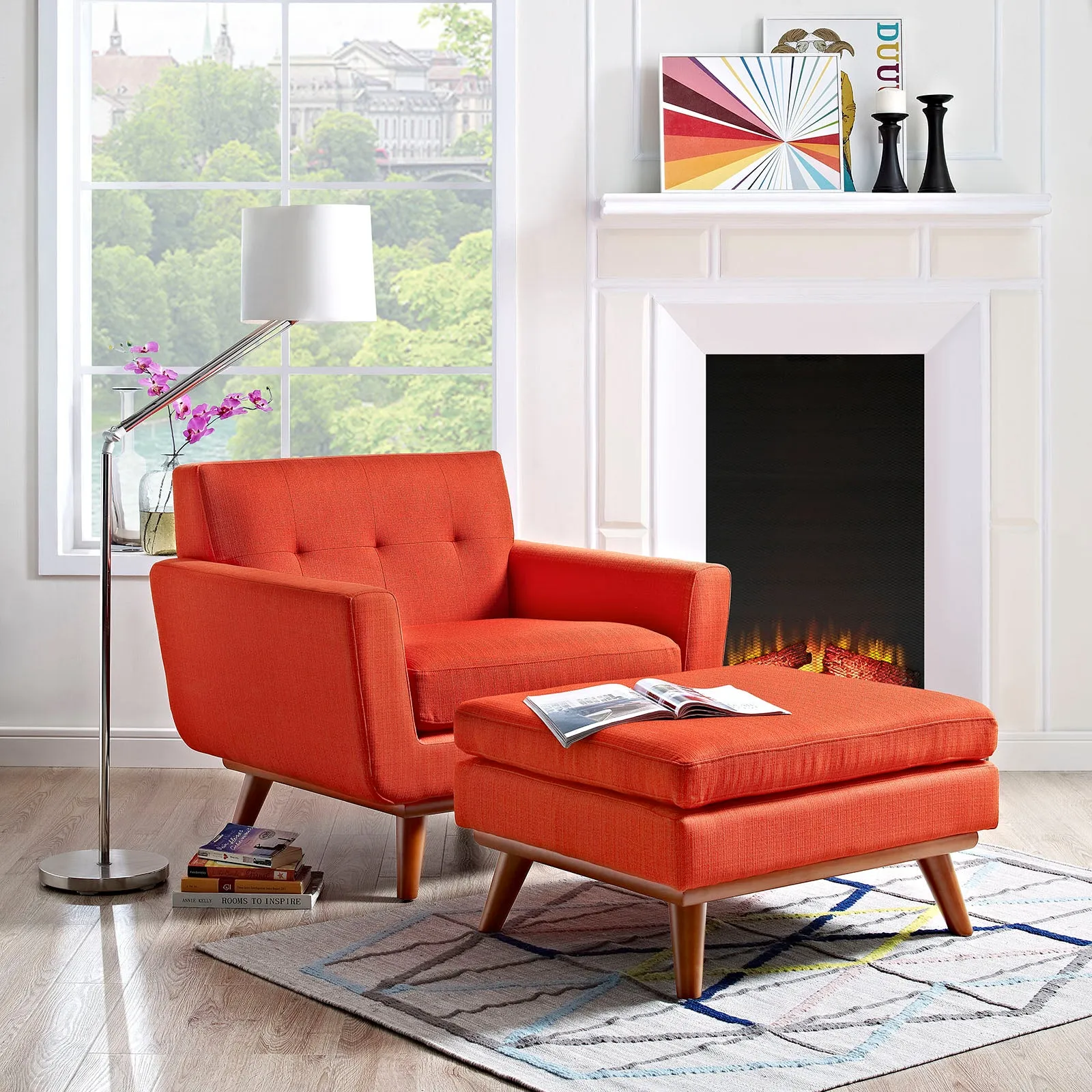 Engage 2 Piece Armchair and Ottoman