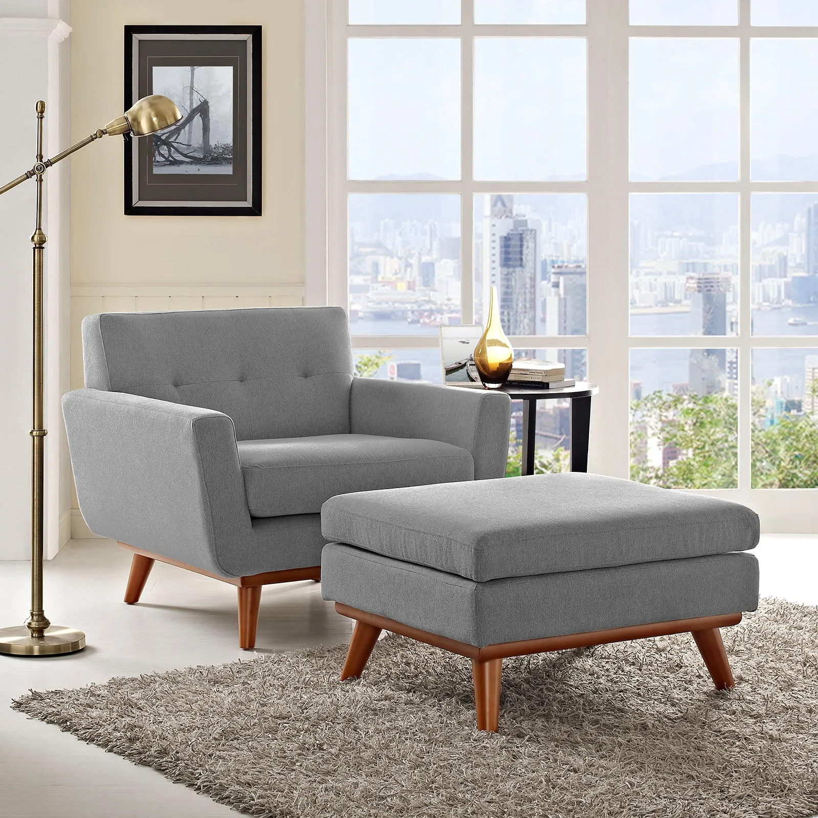 Engage 2 Piece Armchair and Ottoman