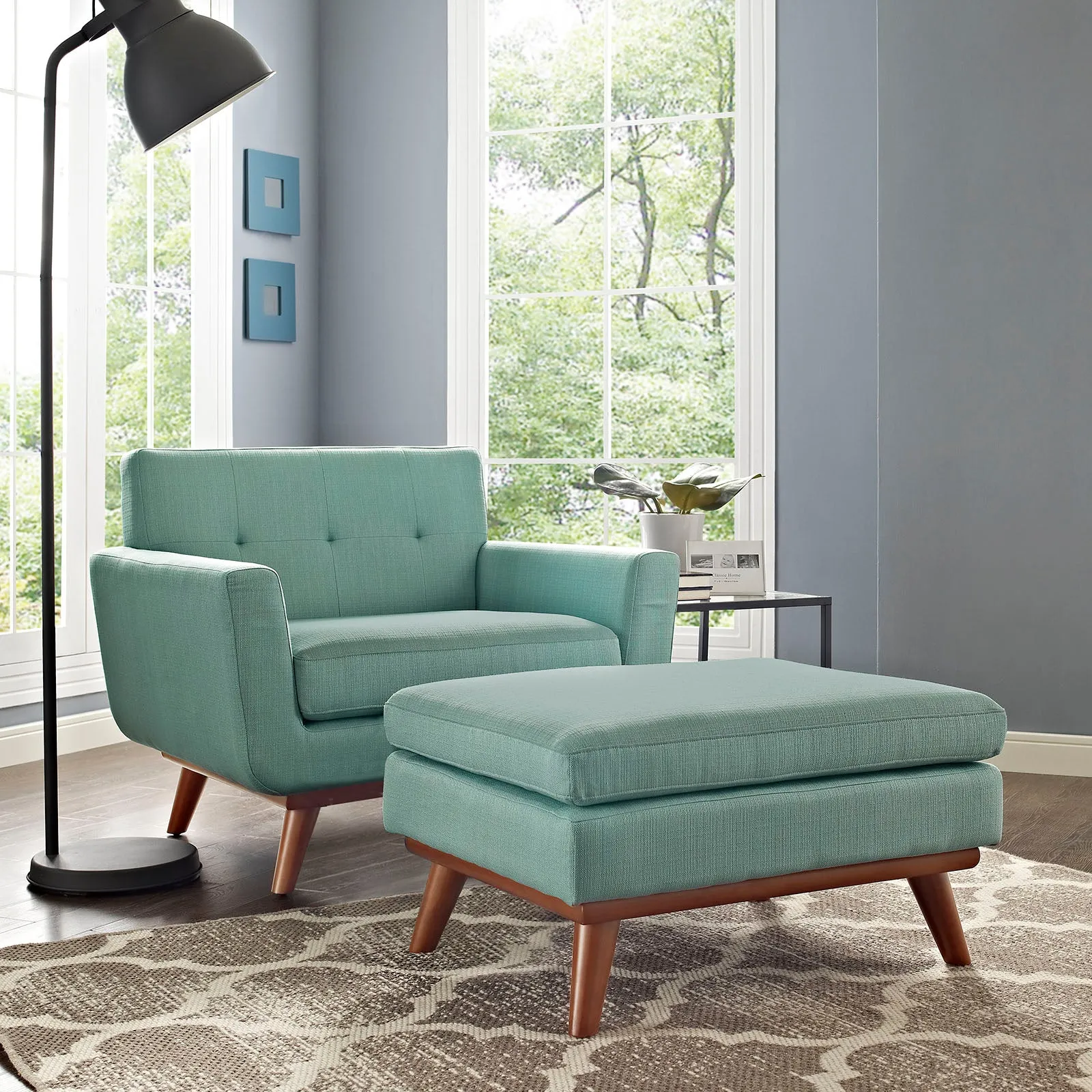 Engage 2 Piece Armchair and Ottoman