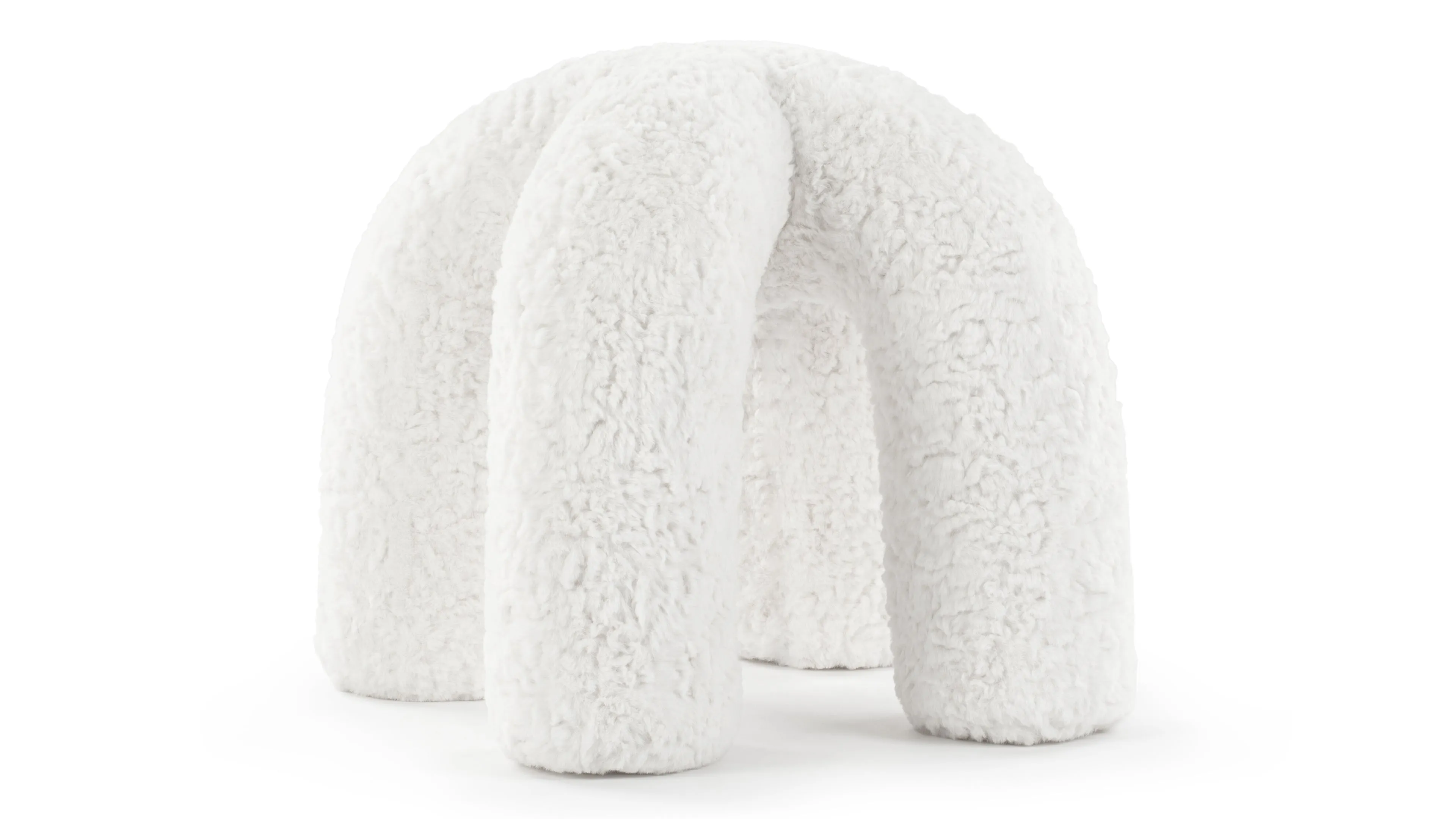 Estelle - Estelle Stool, White Vegan Wool