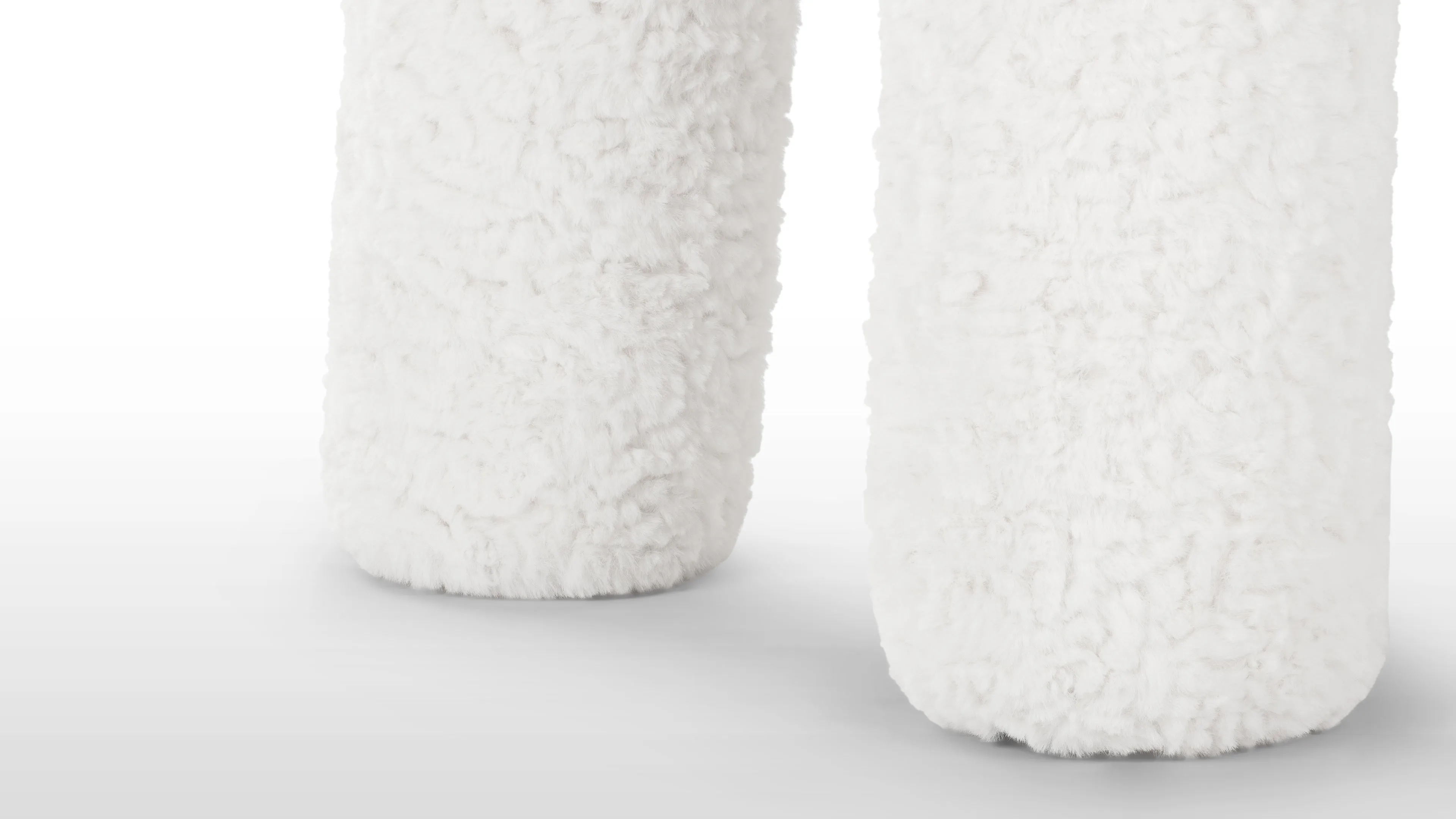 Estelle - Estelle Stool, White Vegan Wool