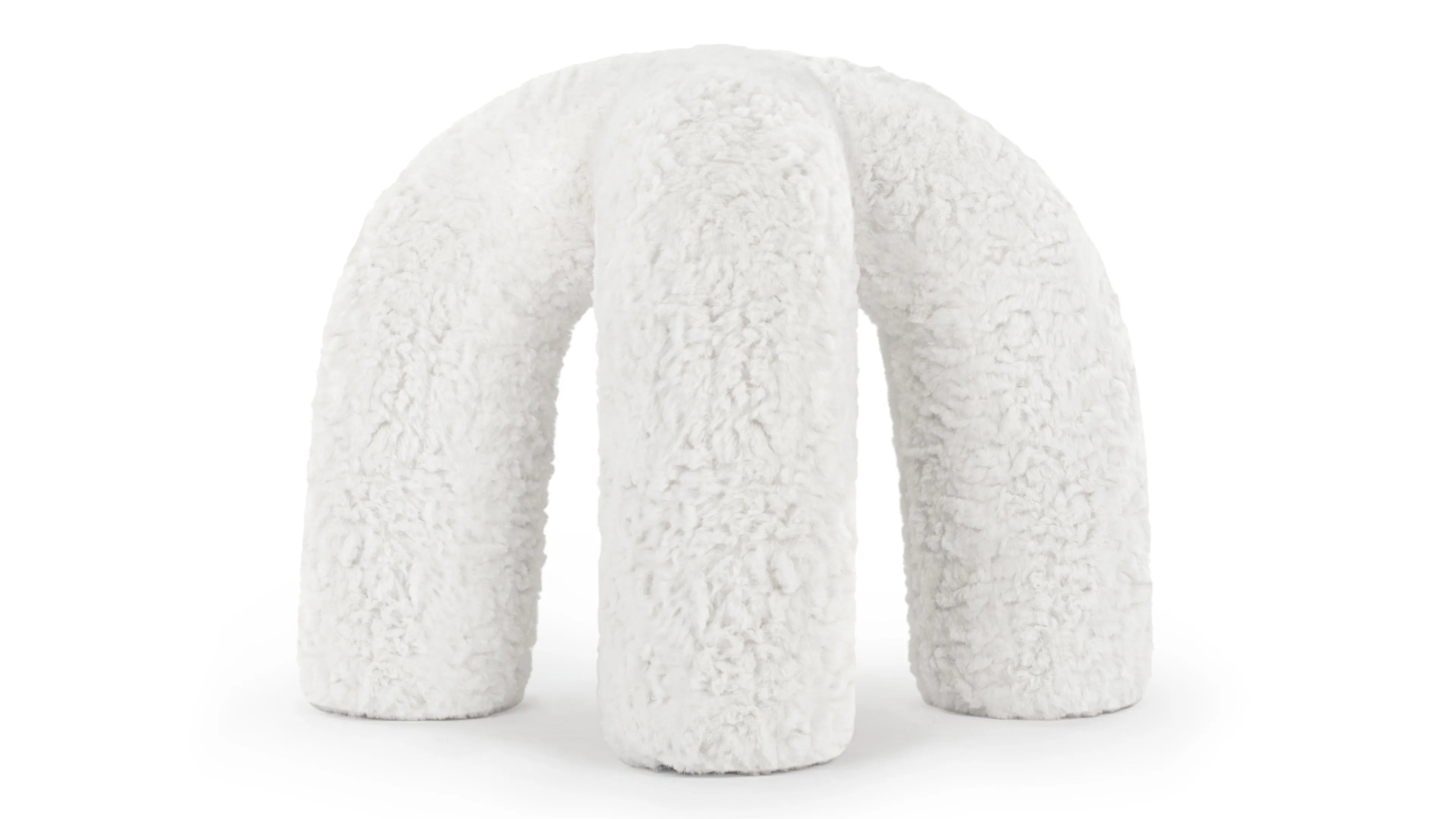 Estelle - Estelle Stool, White Vegan Wool