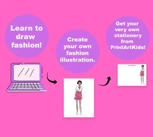 Fashion Drawing Online Course   Personalized Note Cards Bundle