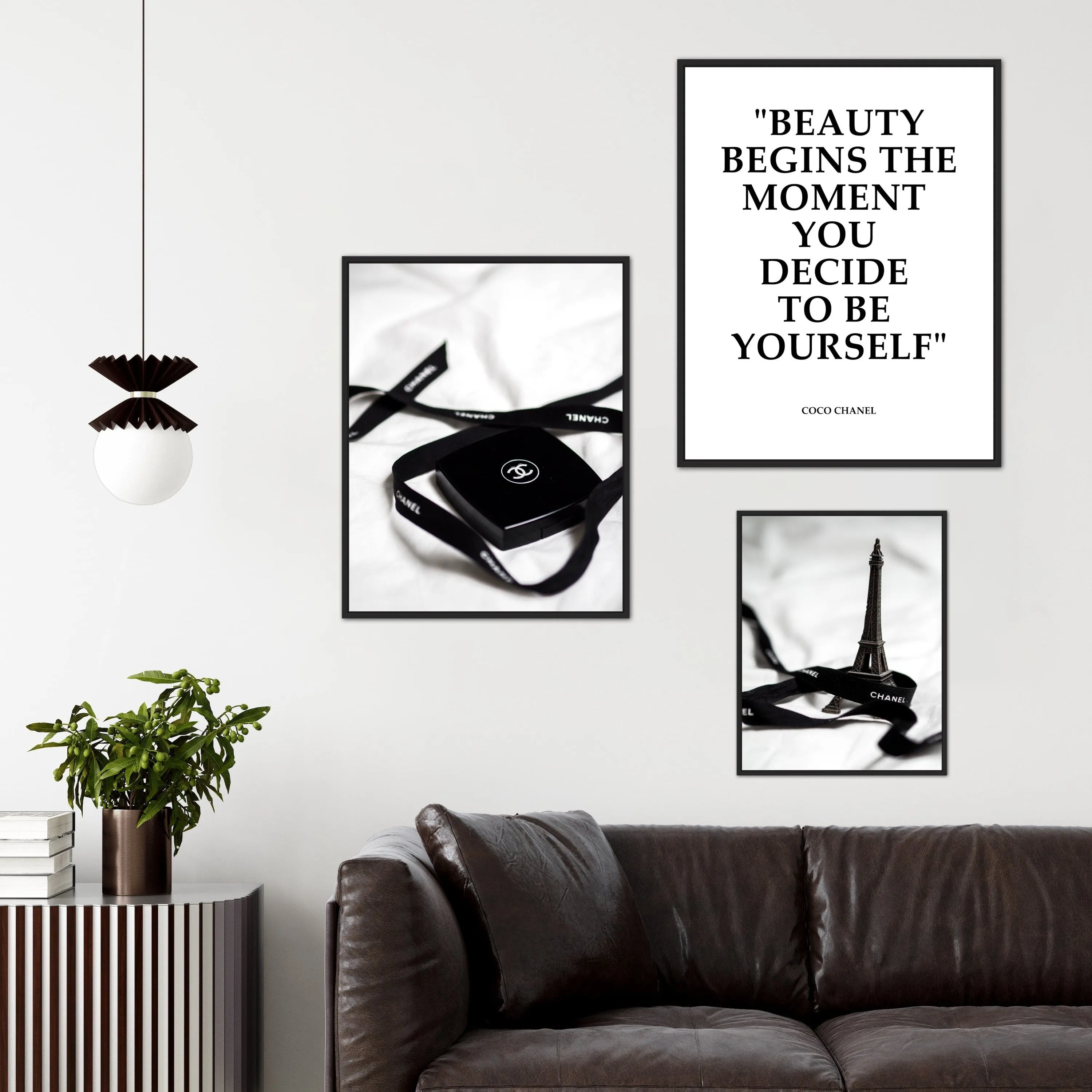 Fashion Wall Art Set Of 3 PRINTABLE ART, Luxury Fashion, Paris Wall Art, Fashion Quotes, Designer Poster Black & White, Glam Wall Art