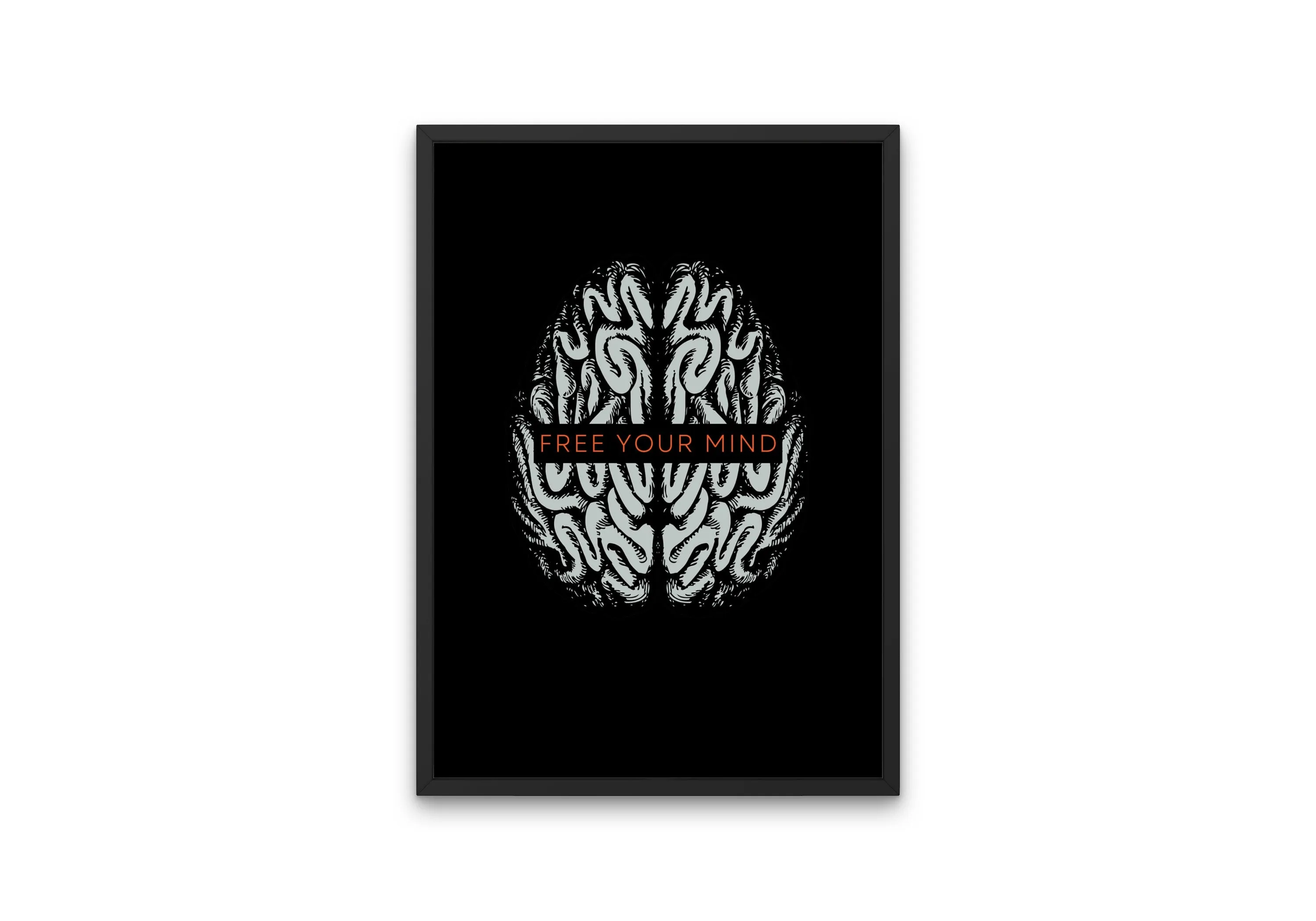 Free Your Mind PRINTABLE WALL ART, Indie Alternative Wall Art, Abstract Wall Art, Motivation Art, Anatomy Art, Brain Wall Art