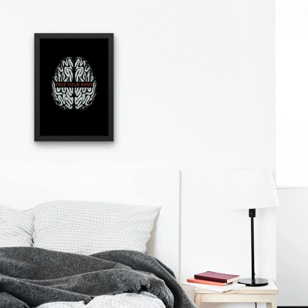 Free Your Mind PRINTABLE WALL ART, Indie Alternative Wall Art, Abstract Wall Art, Motivation Art, Anatomy Art, Brain Wall Art